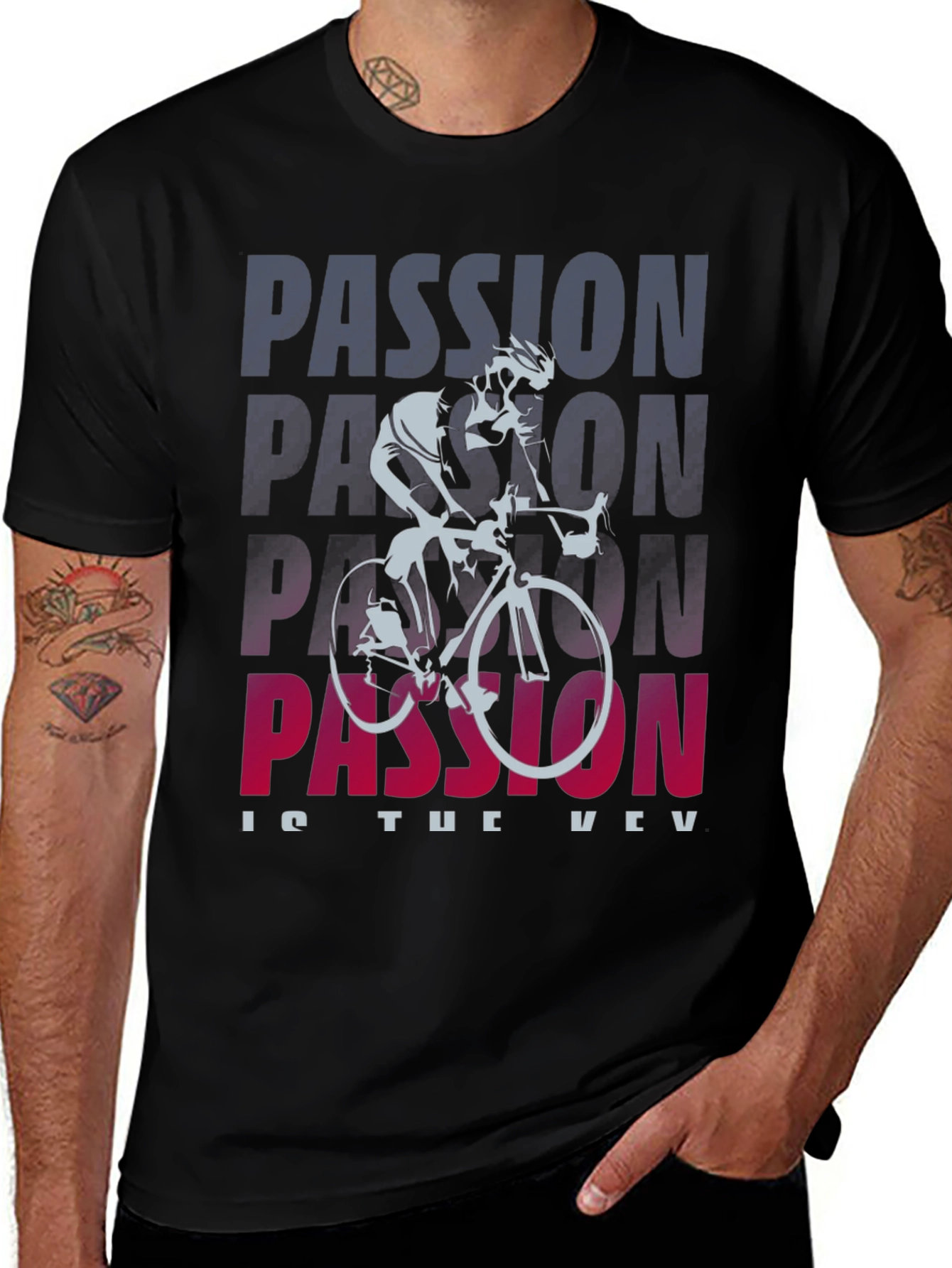 Variant 23 of Passion Cycling T-Shirt - Motivational Ride Wear