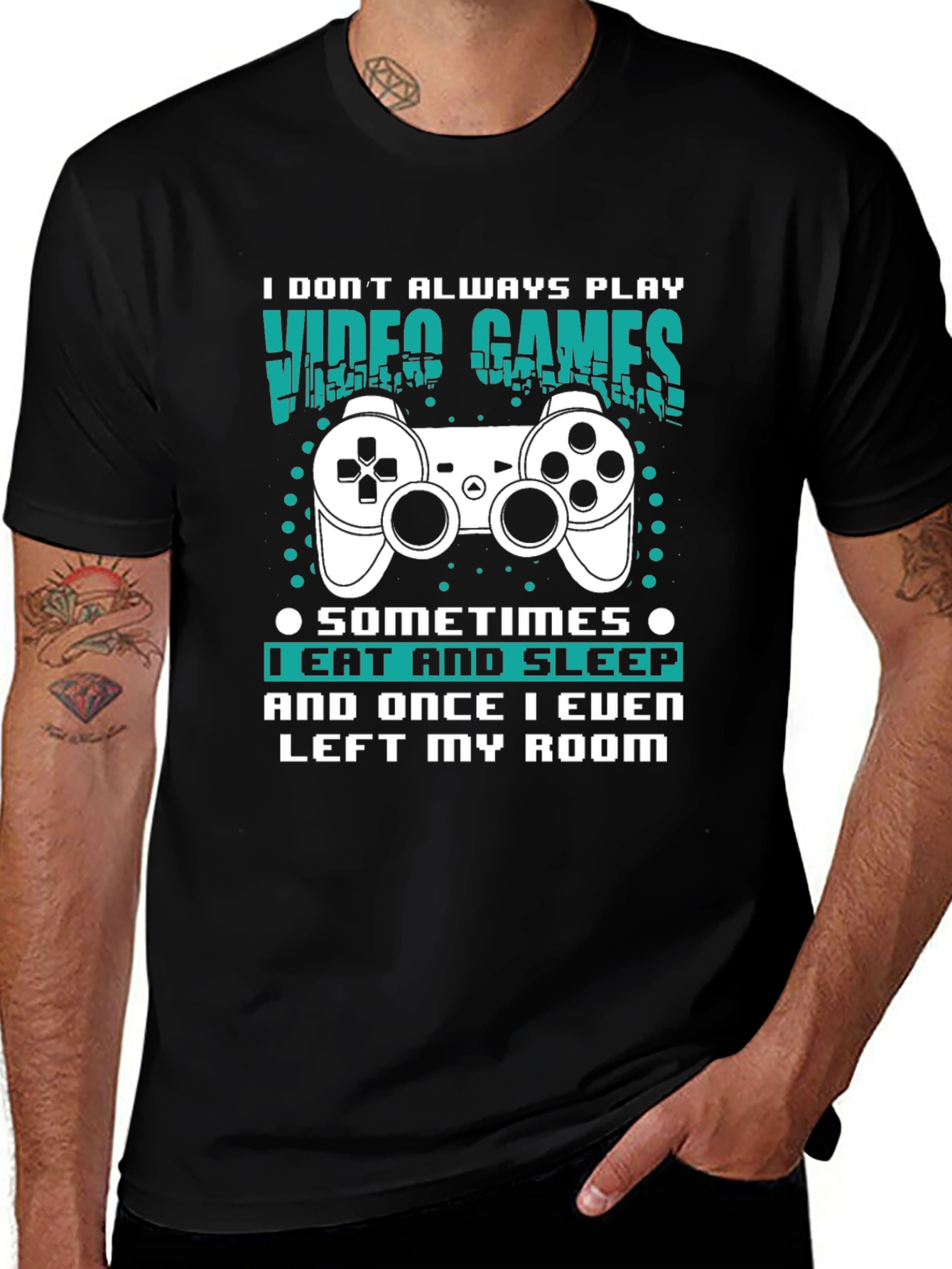 Variant 23 of Gamer T-Shirt: Eat, Sleep, Leave Room (Rarely!)