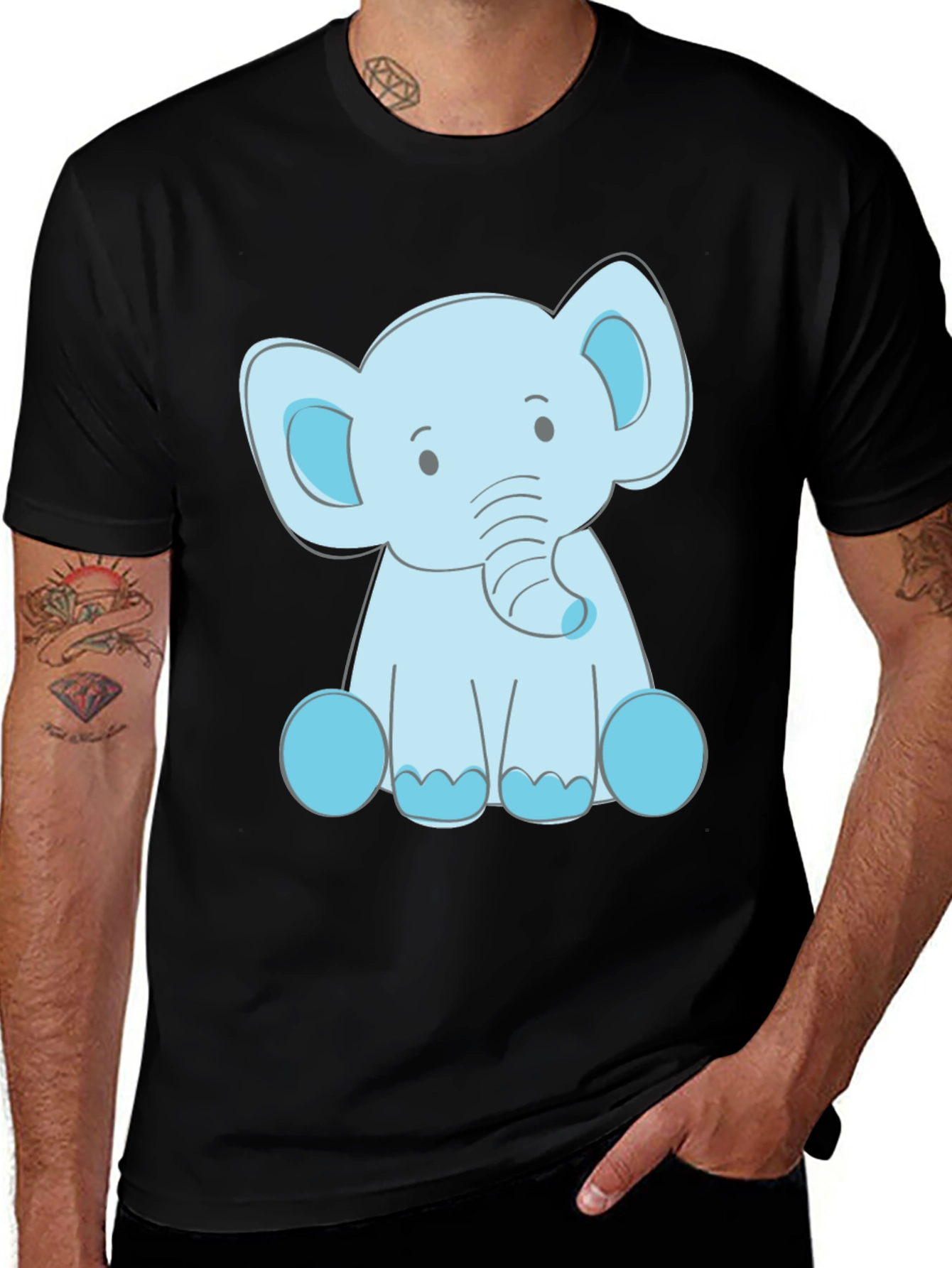 Variant 17 of Cute Elephant Graphic Tee - Soft Cotton Blend