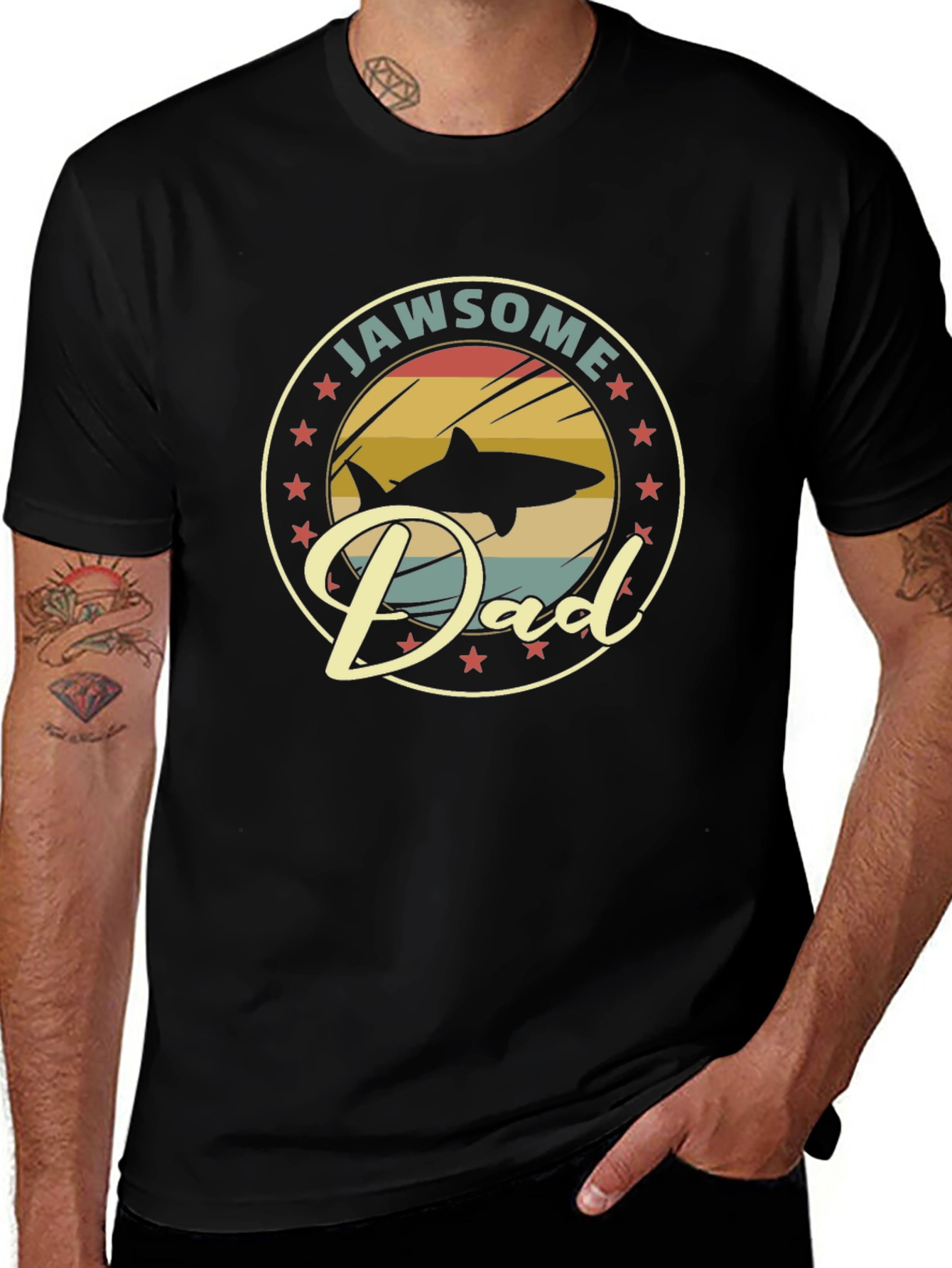 Variant 23 of Jawsome Dad T-Shirt - Shark Lover Gift