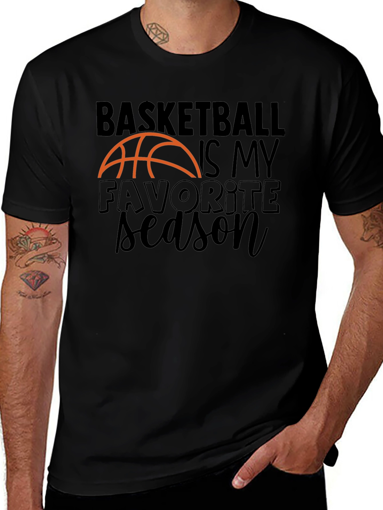 Variant 12 of Basketball is My Favorite Season Graphic Tee