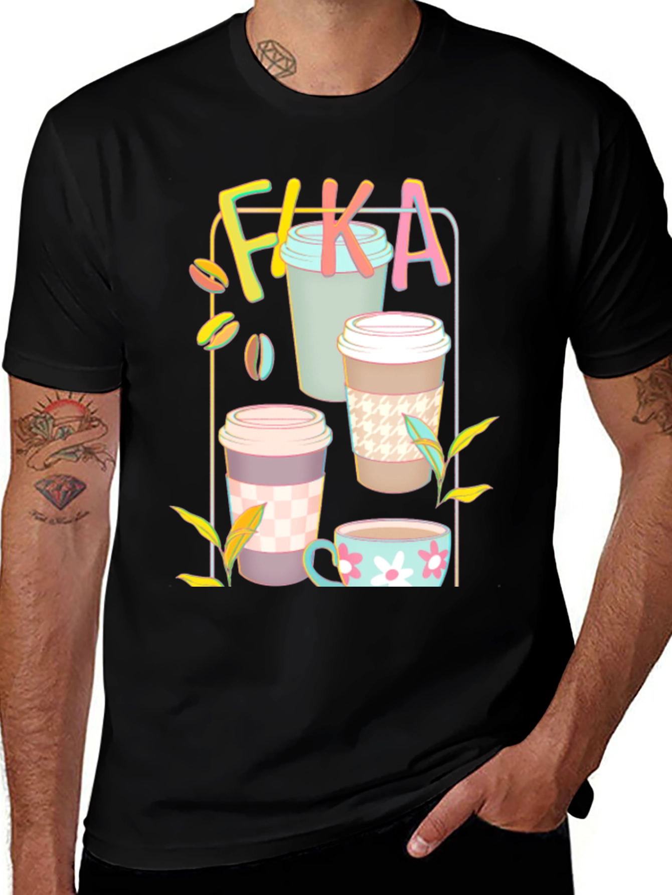 Variant 28 of Fika Coffee Graphic Tee