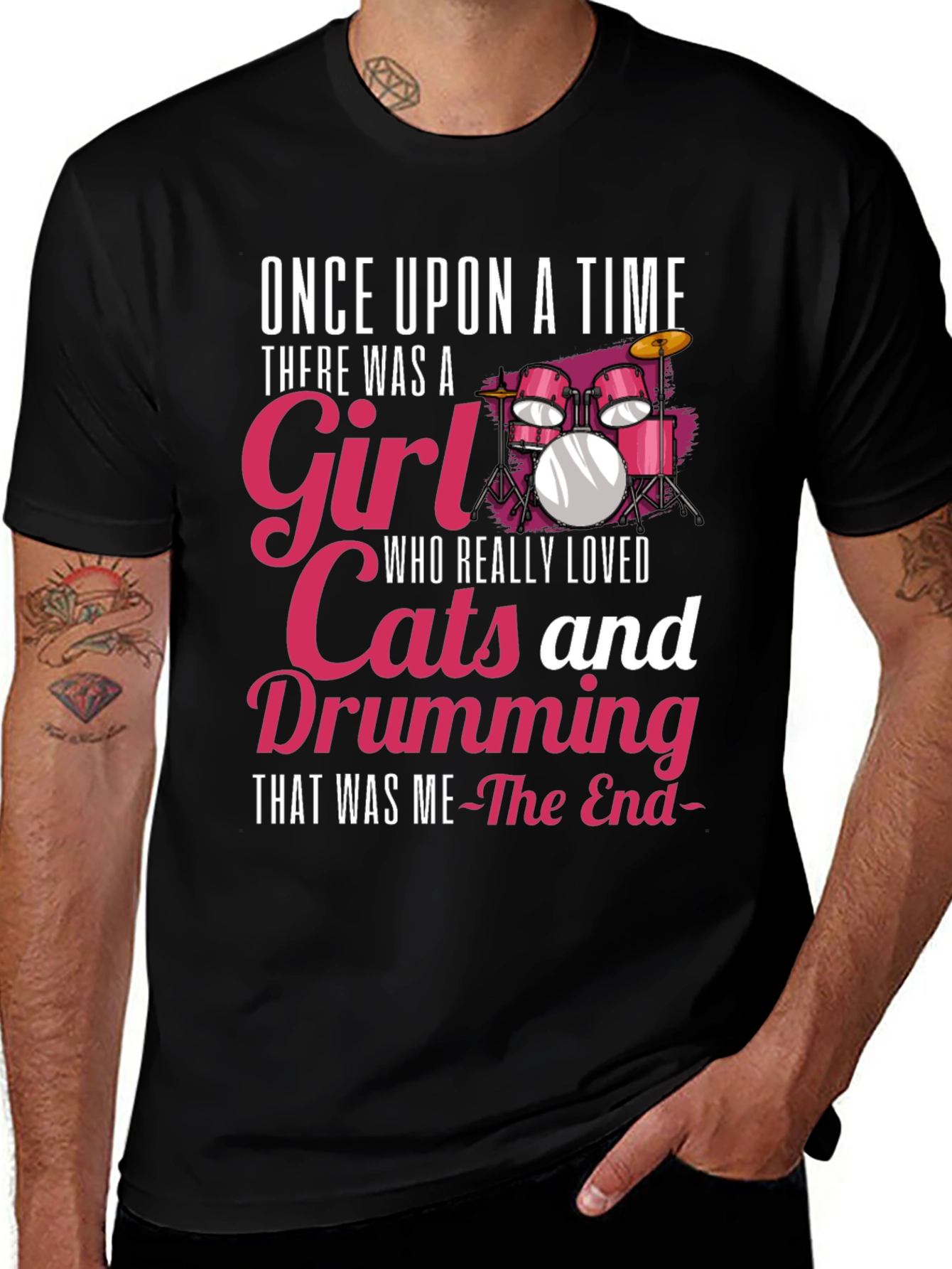 Variant 6 of Girl Cats Drumming T-Shirt - Once Upon A Time