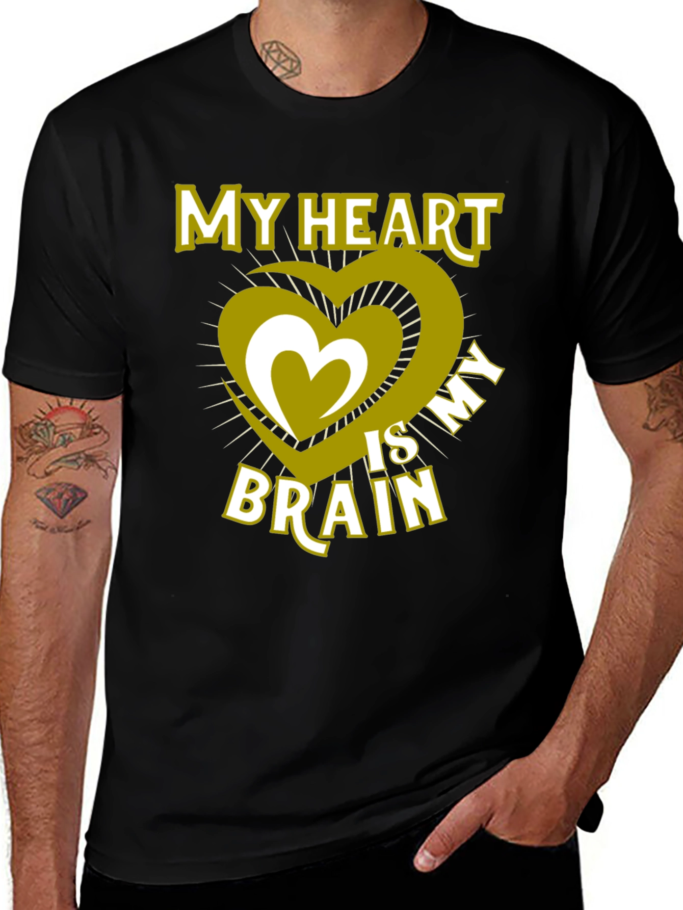 Variant 12 of My Heart is My Brain Graphic Tee