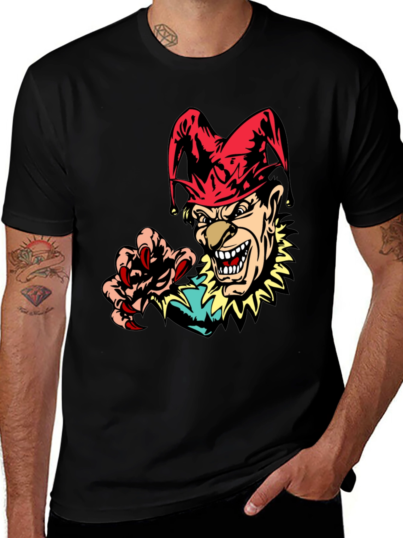 Variant 4 of Men's Evil Jester Graphic T-Shirt