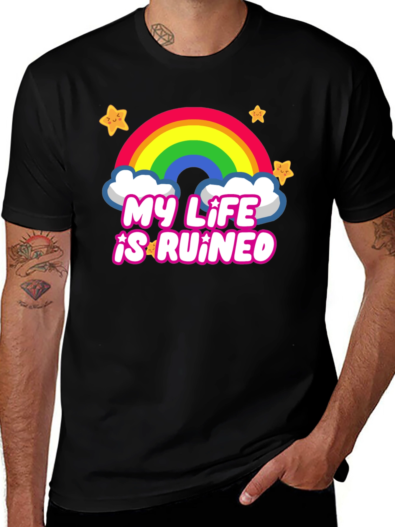 Variant 8 of My Life is Ruined Rainbow Star Tee