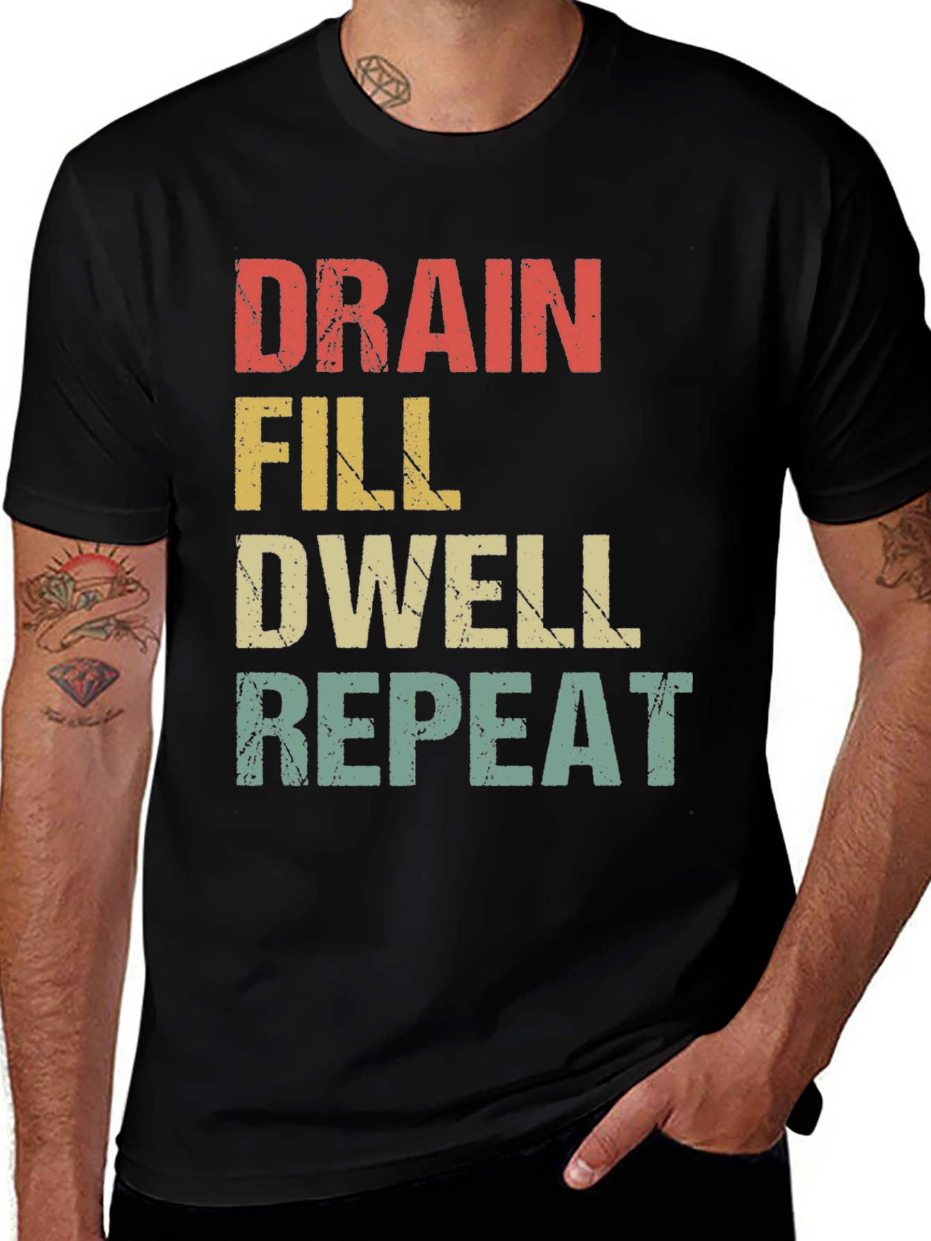 Variant 20 of Drain, Fill, Dwell, Repeat Graphic T-Shirt
