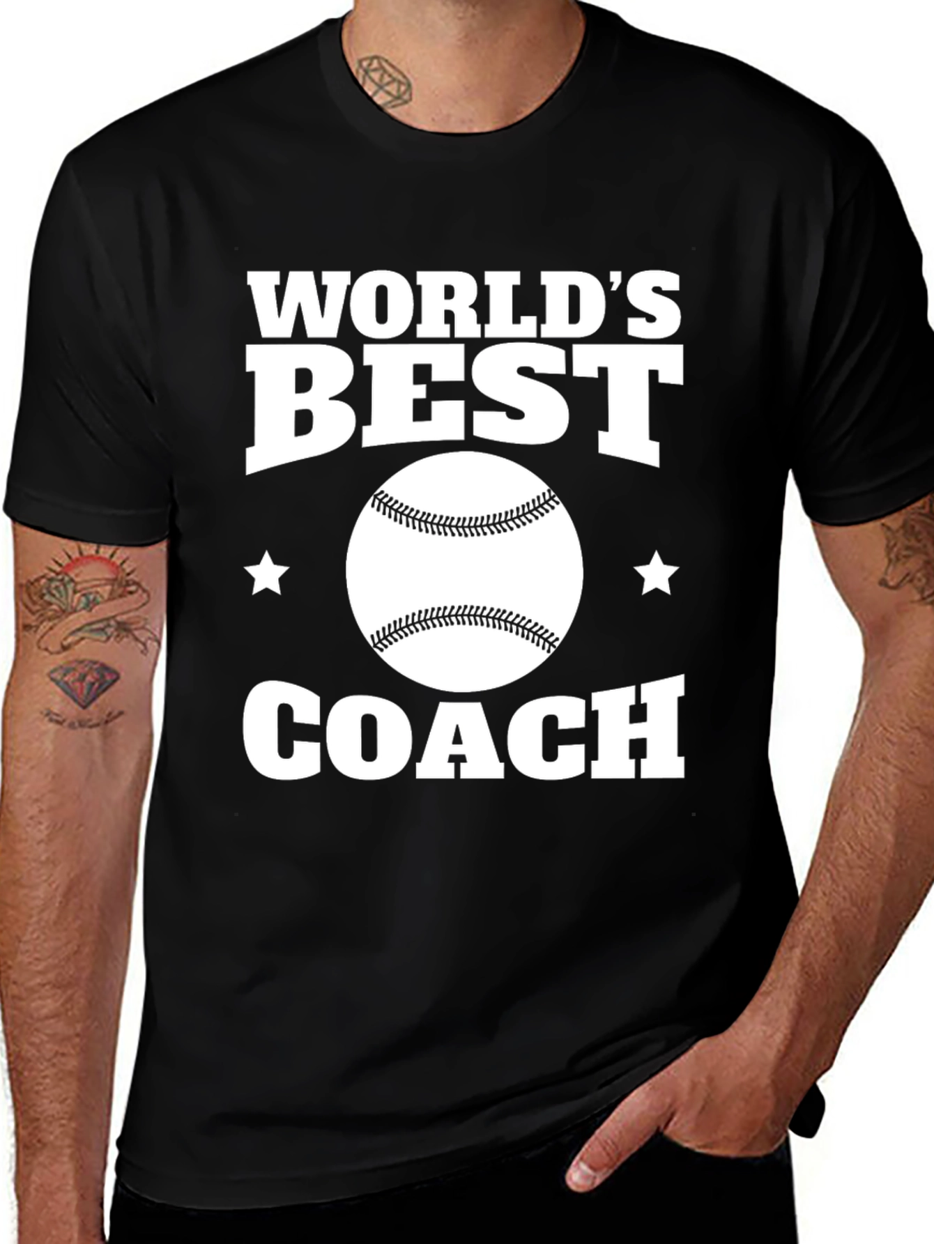 Variant 14 of World's Best Coach T-Shirt: Baseball Graphic Tee