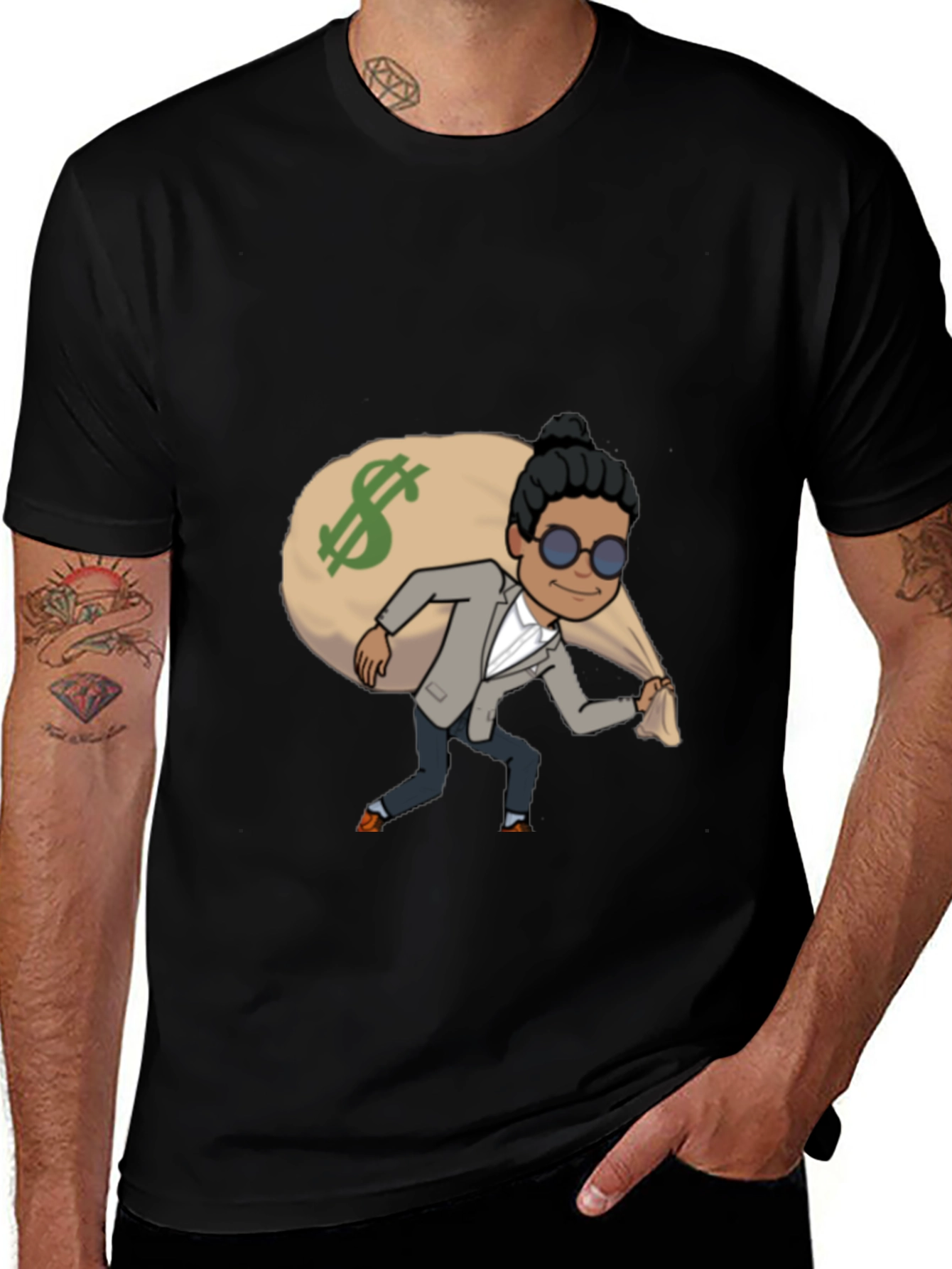 Variant 28 of Money Bag Cartoon Graphic T-Shirt
