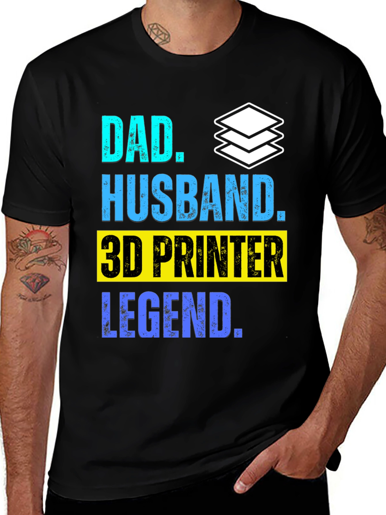 Variant 30 of Dad Husband 3D Printer Legend T-Shirt