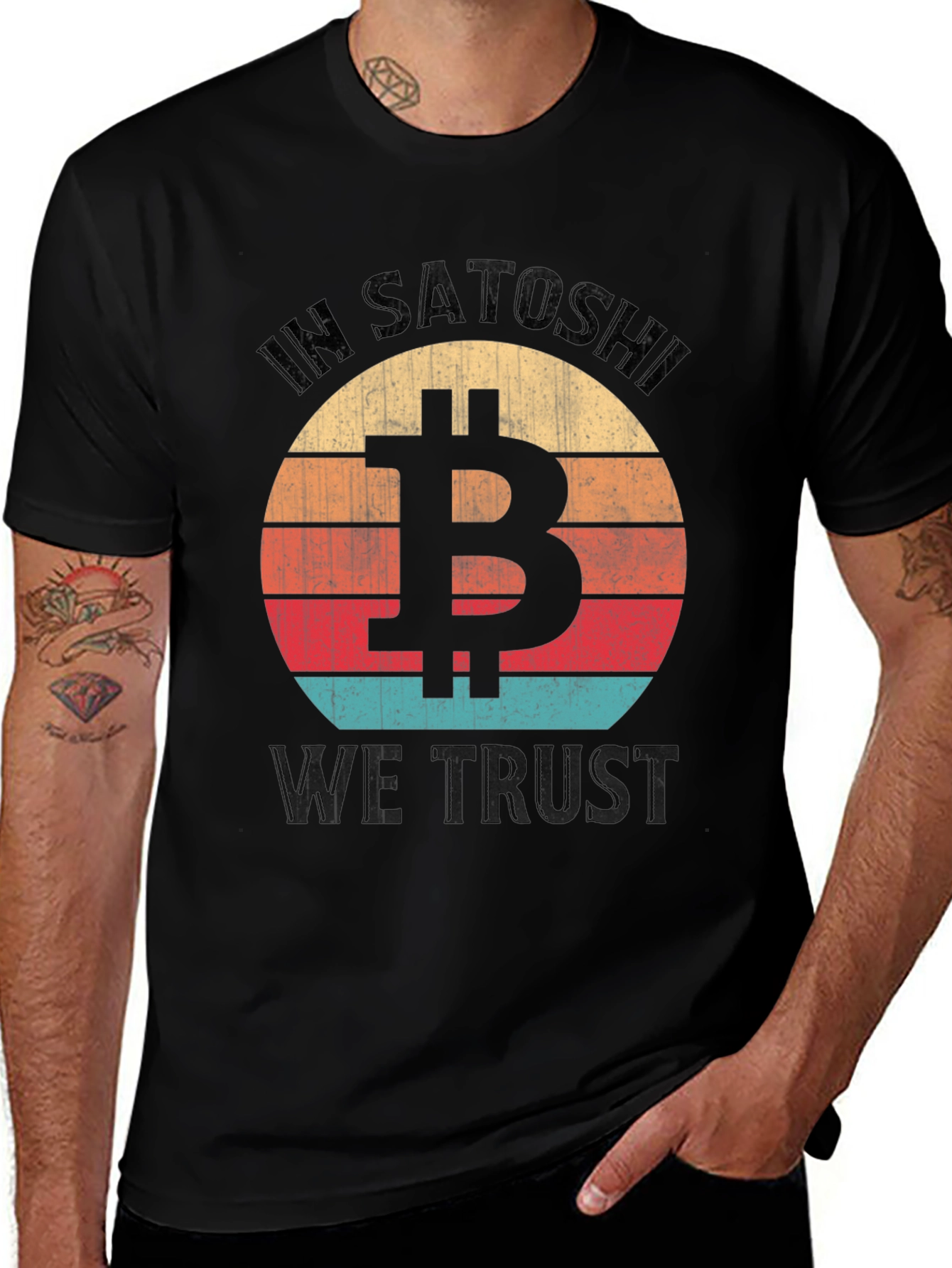 In Satoshi We Trust Bitcoin Graphic Tee