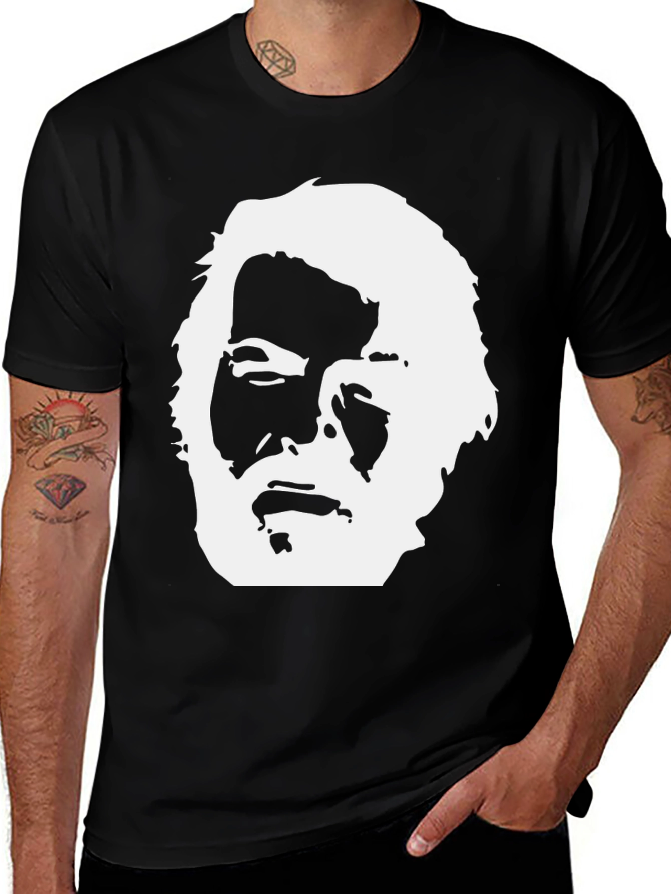 Variant 15 of Silhouette Graphic Tee - Black