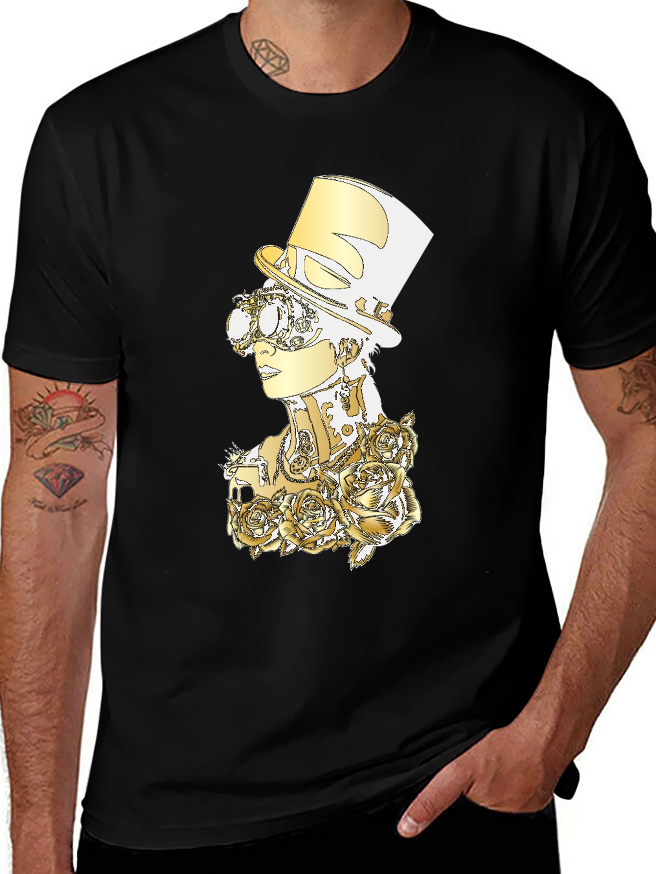 Variant 19 of Steampunk Rose Graphic T-Shirt