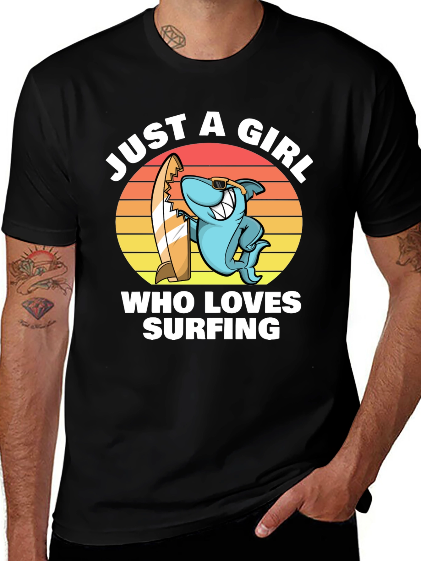 Variant 7 of Just a Girl Who Loves Surfing T-Shirt