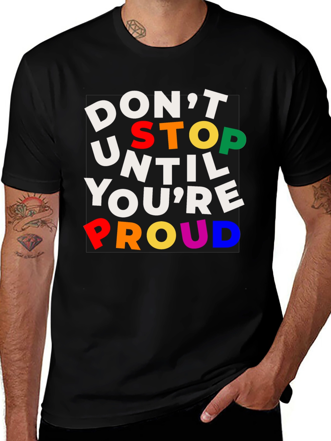 Variant 29 of Inspirational T-Shirt: Don't Stop Until You're Proud