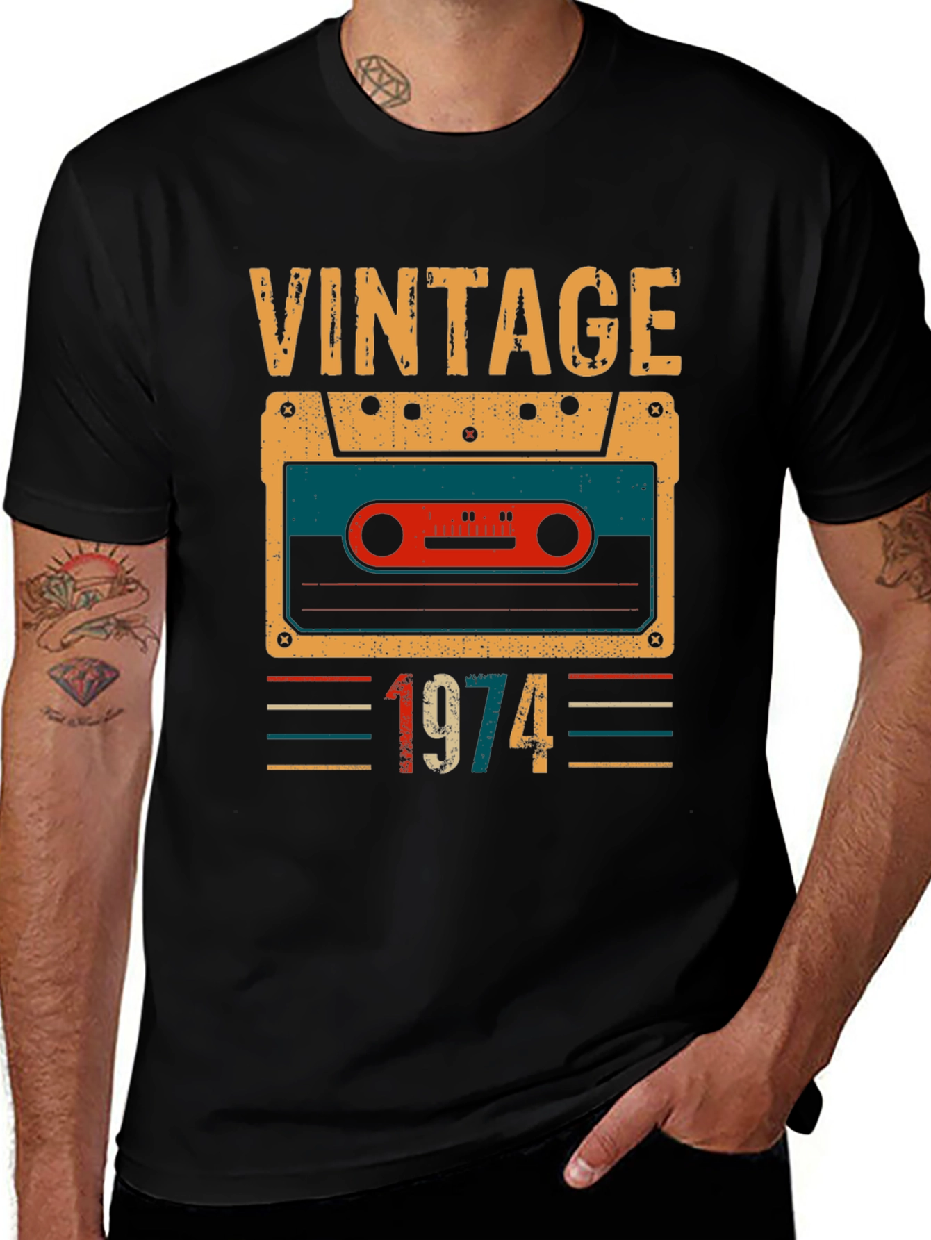 Variant 5 of Vintage 1974 Cassette Tape T-Shirt