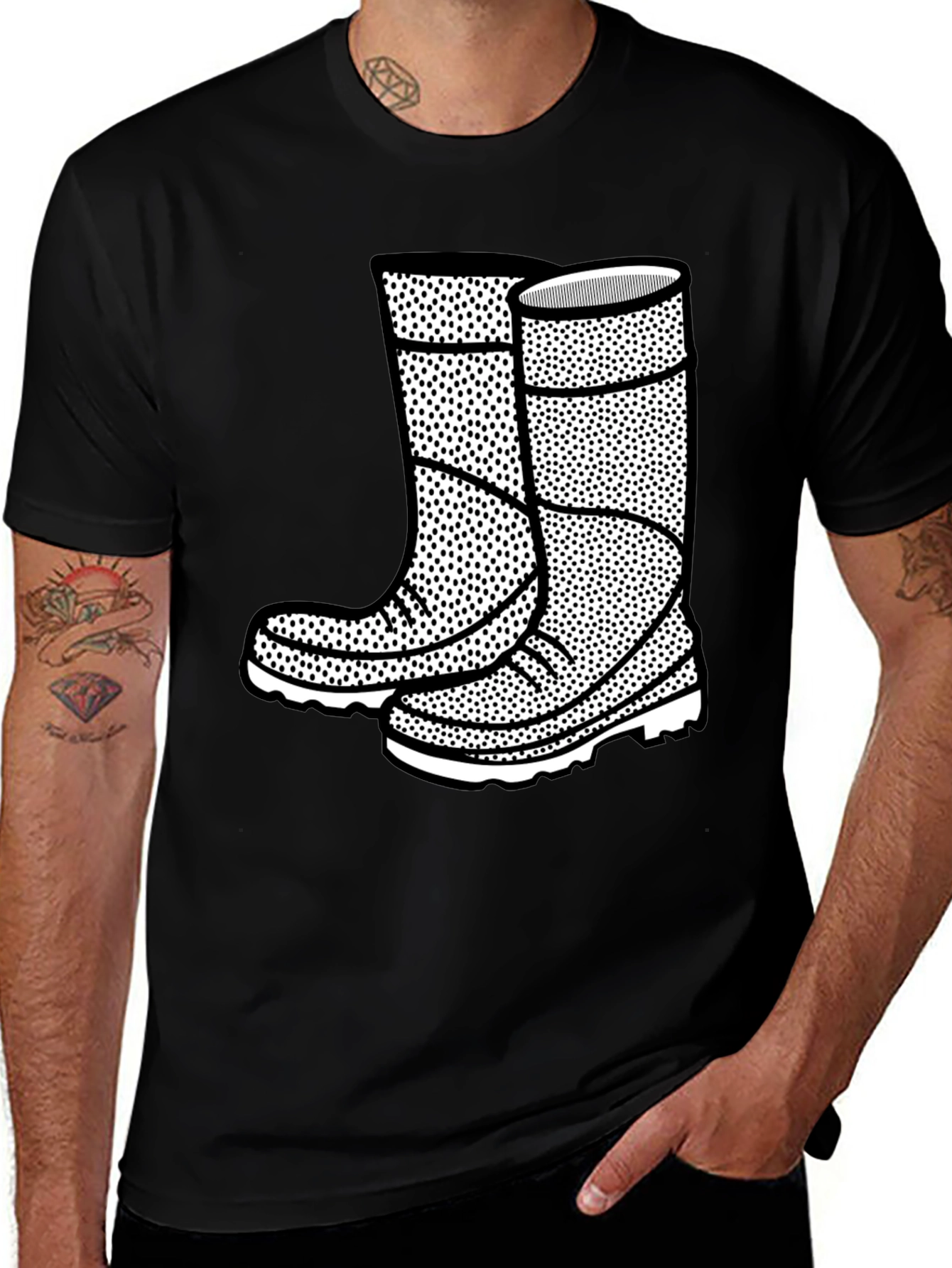 Variant 23 of Graphic Tee: Rain Boots Design