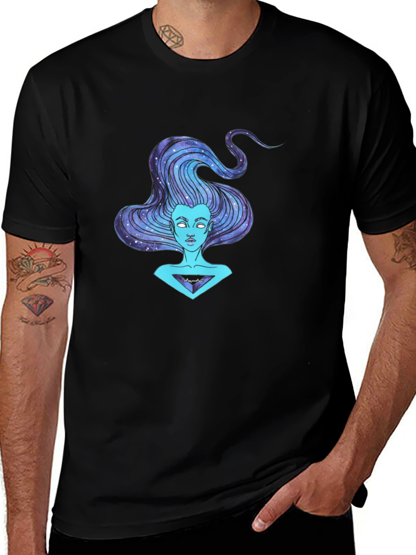 Variant 19 of Galaxy Goddess Graphic Tee