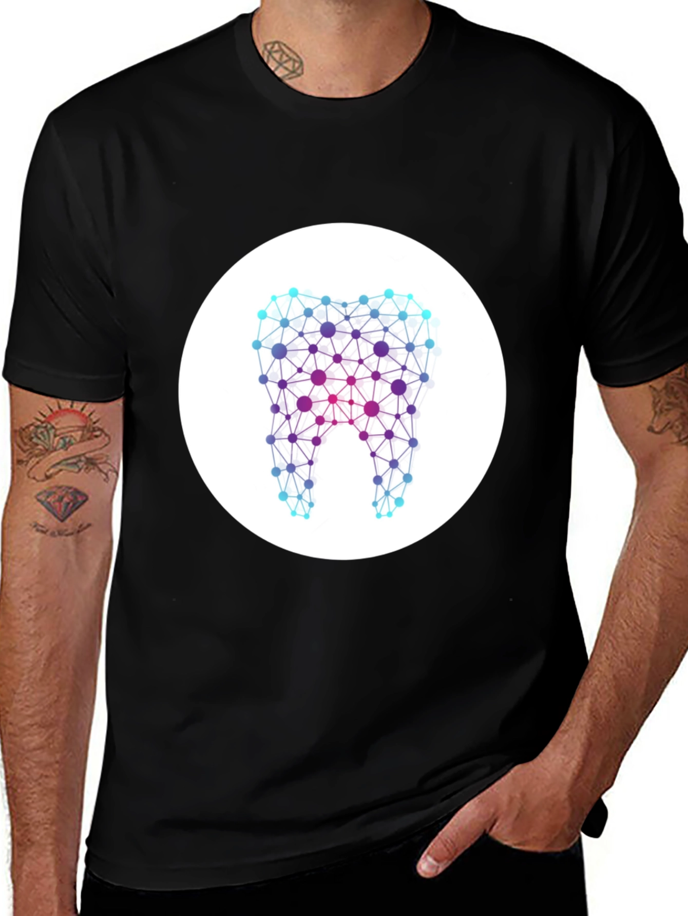 Variant 14 of Abstract Tooth Graphic Tee - Stylish & Unique Design