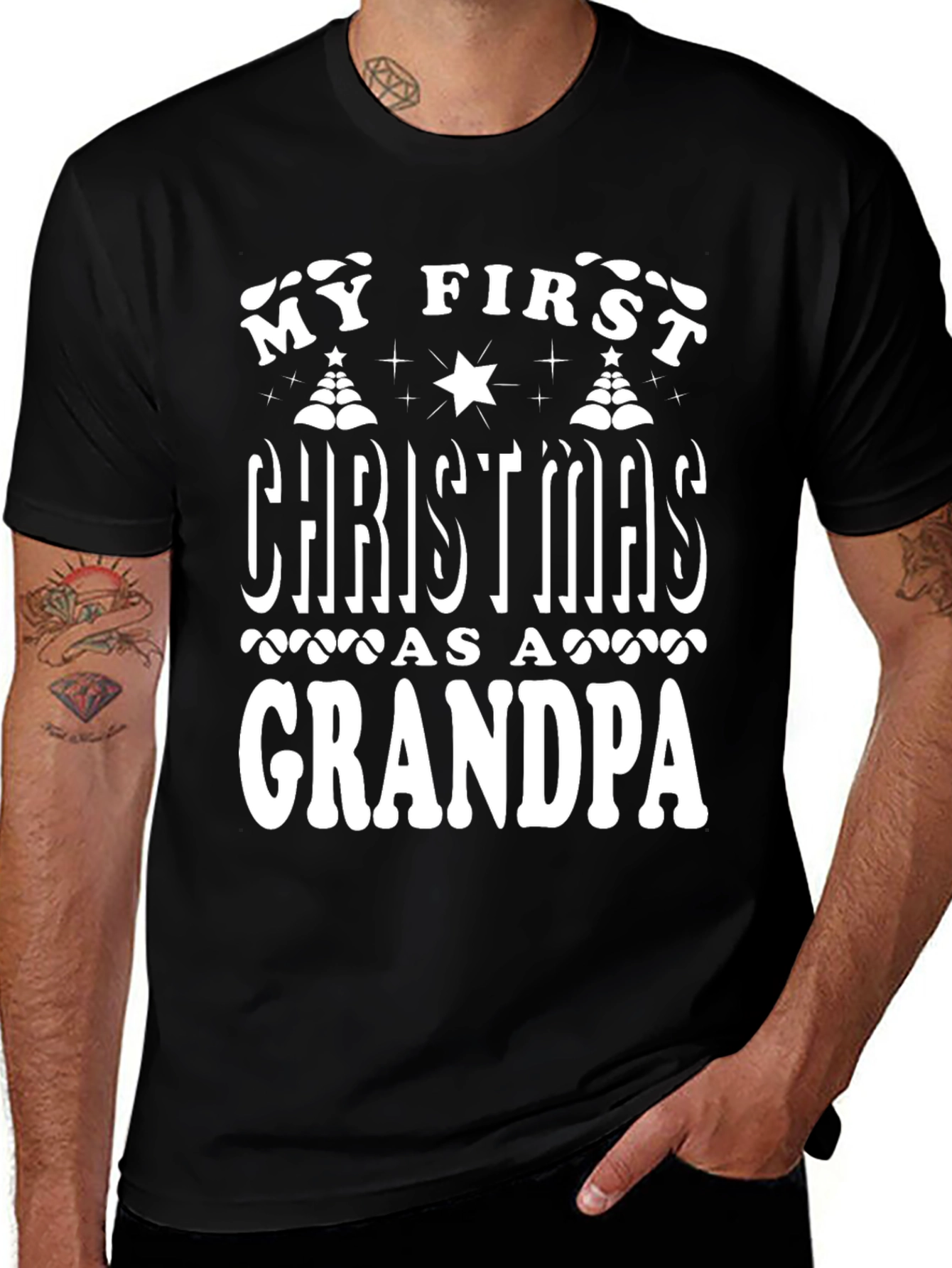 First Christmas Grandpa T-Shirt - Holiday Apparel
