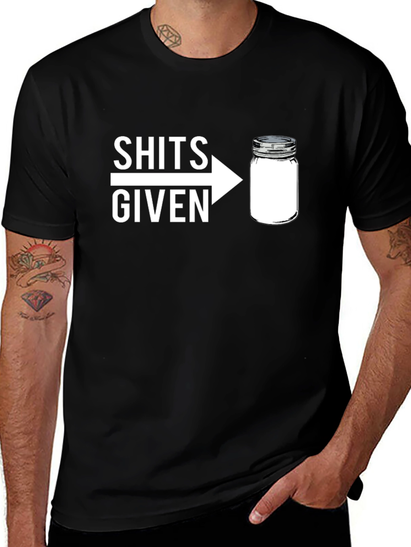 Variant 9 of Shits Given Jar Graphic T-Shirt - Funny Sarcastic Tee
