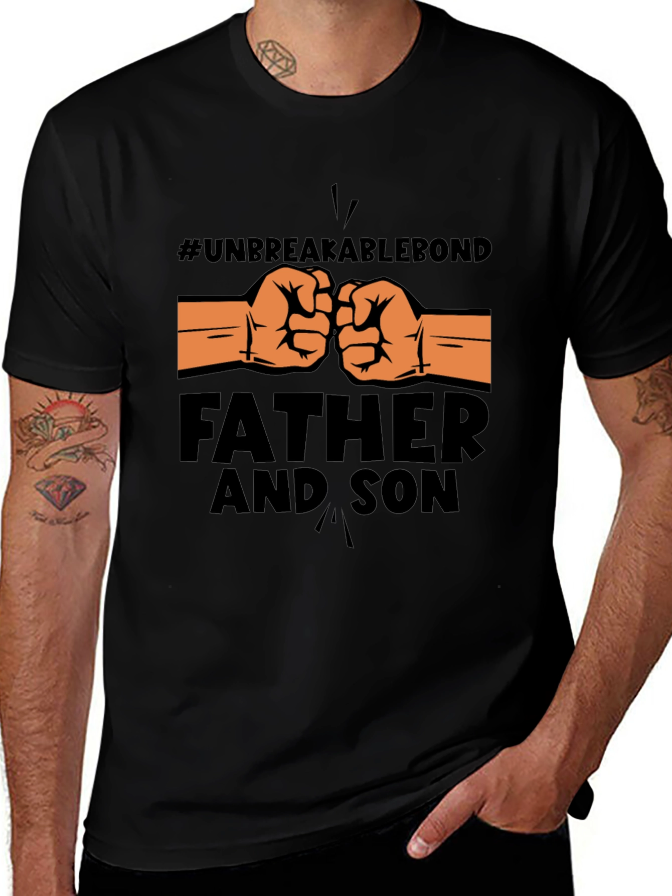 Unbreakable Bond Father & Son Black T-Shirt