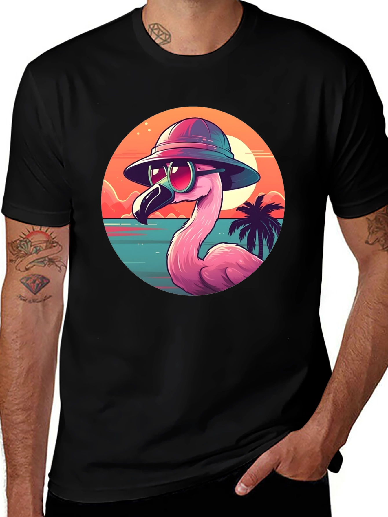 Variant 22 of Cool Flamingo Graphic Tee