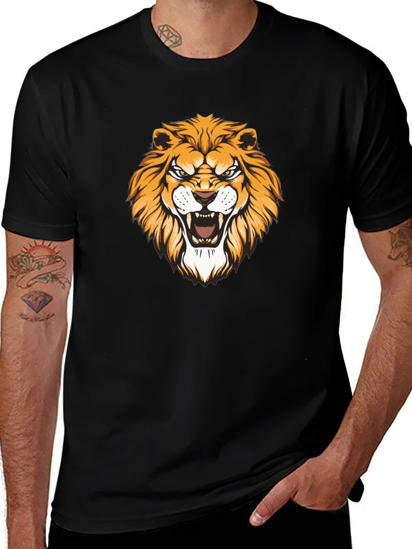 Variant 8 of Roaring Lion Graphic Tee - Black