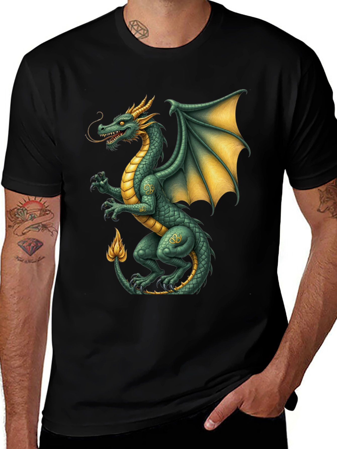 Variant 15 of Dragon Graphic T-Shirt - Fantasy Style