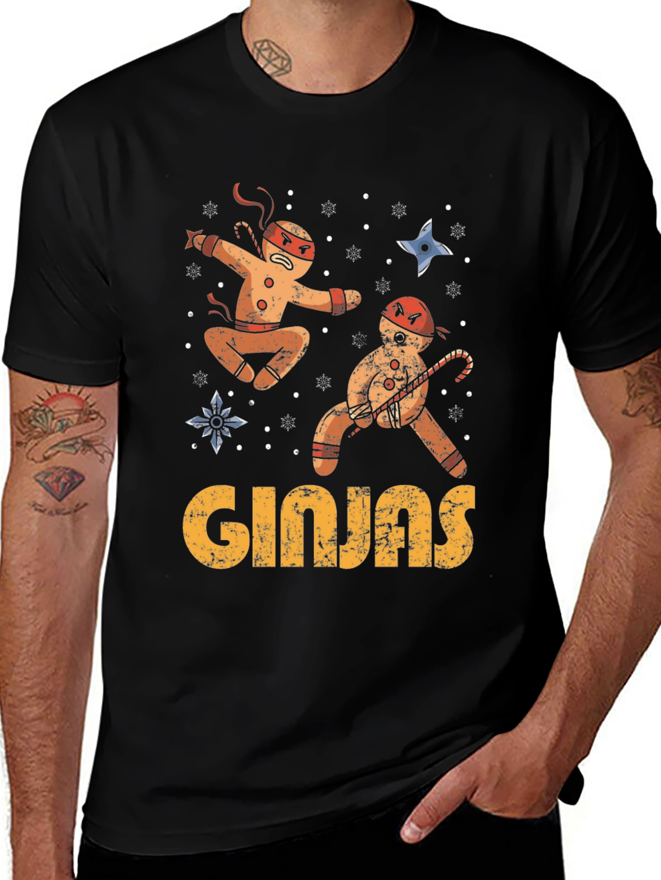 Variant 24 of Gingerbread Ginjas T-Shirt: Holiday Ninja Fun