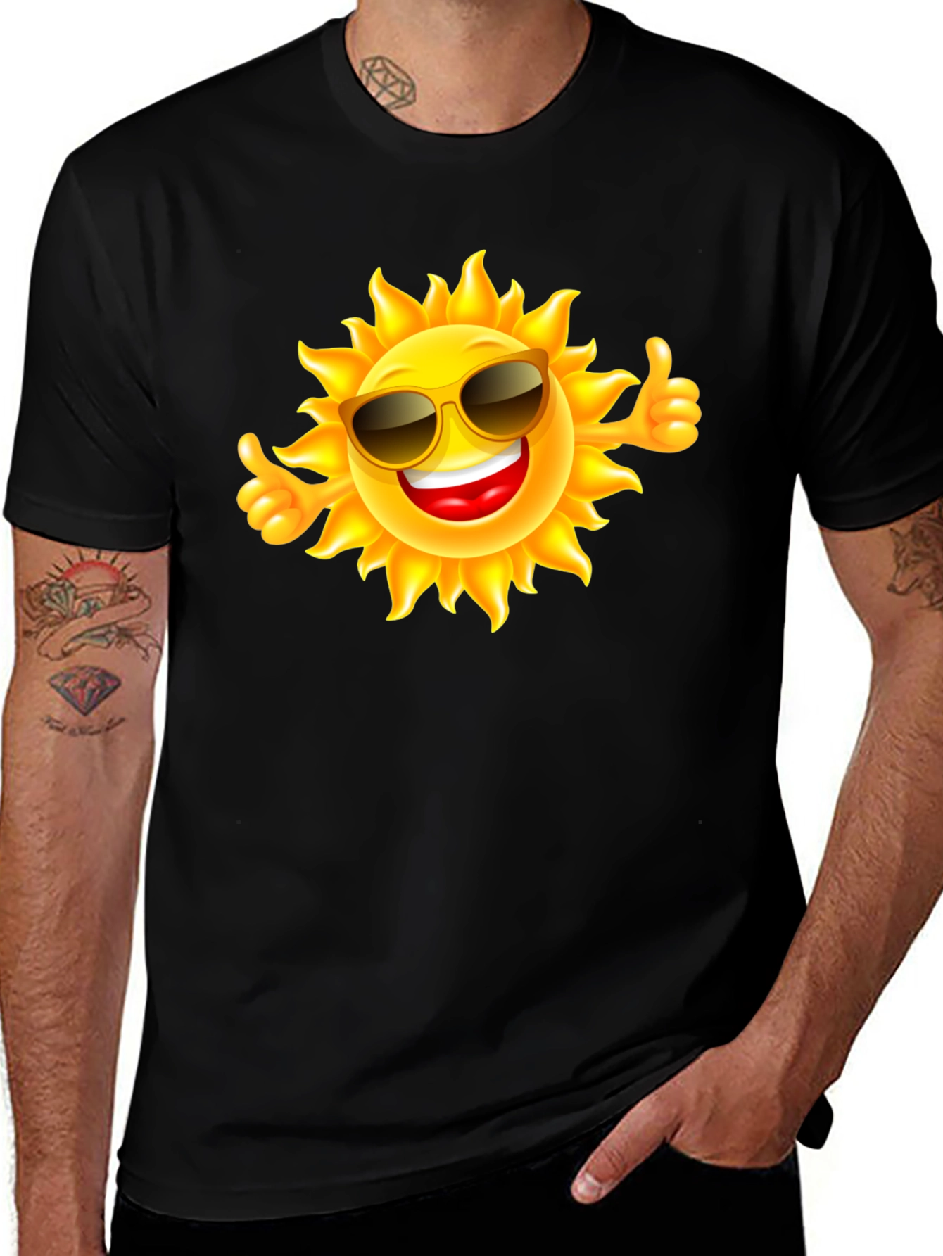 Variant 10 of Sunny Vibes Black T-Shirt