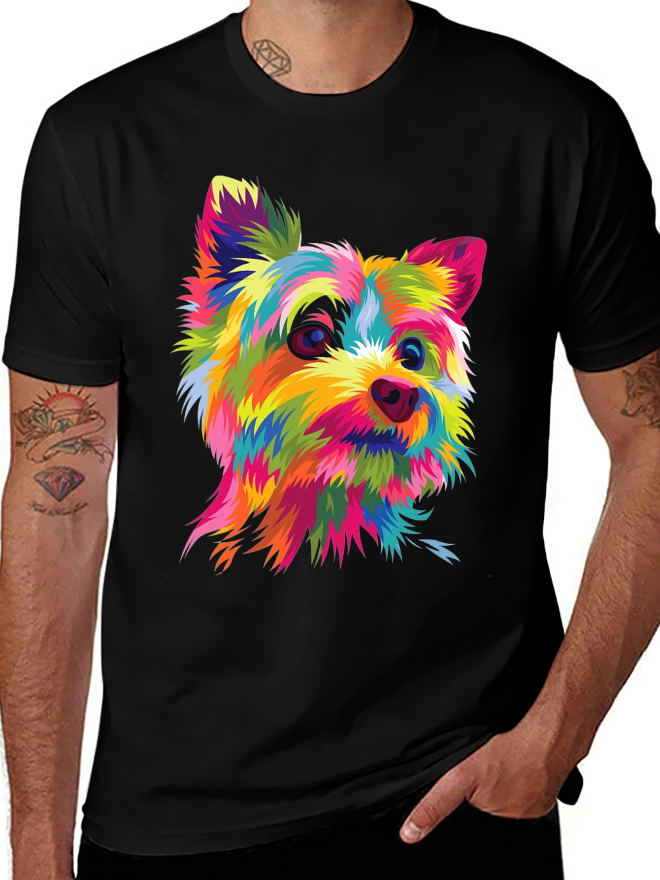 Variant 16 of Colorful Dog Graphic T-Shirt