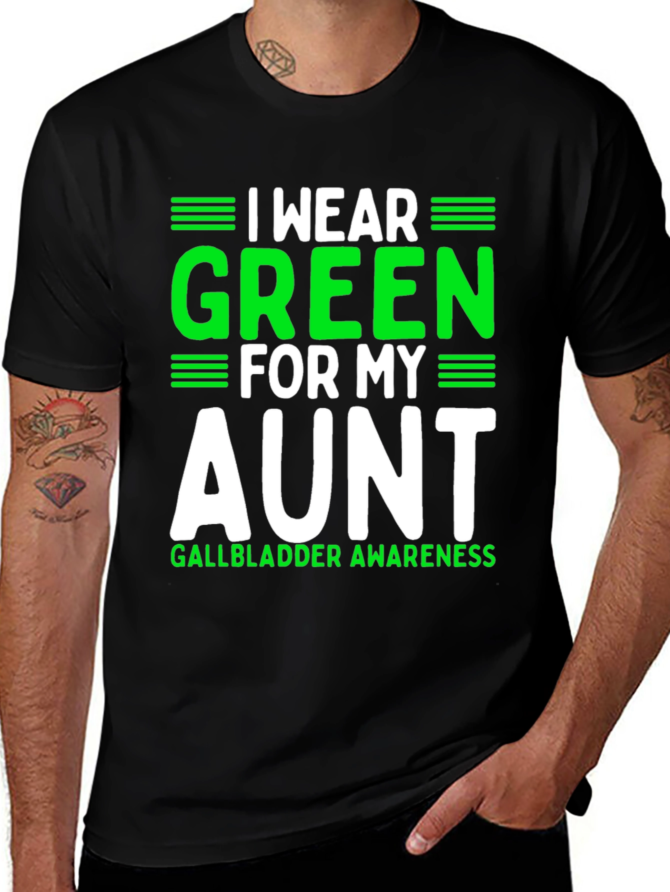 Variant 17 of I Wear Green for My Aunt T-Shirt
