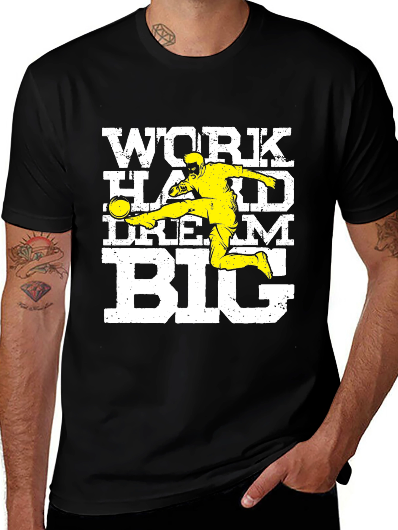 Variant 27 of Work Hard Dream Big Graphic Tee