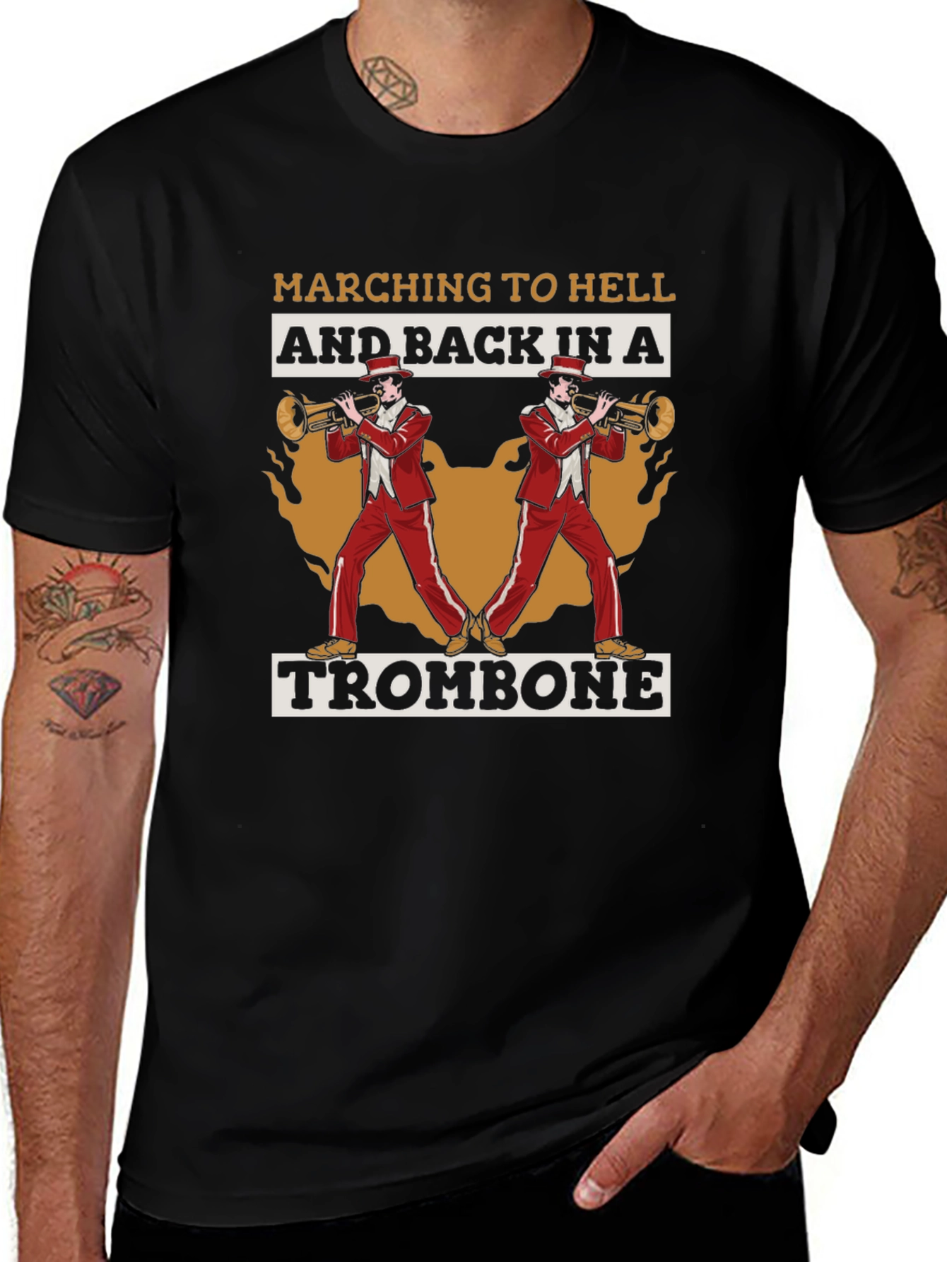 Variant 7 of Marching To Hell Trombone T-Shirt