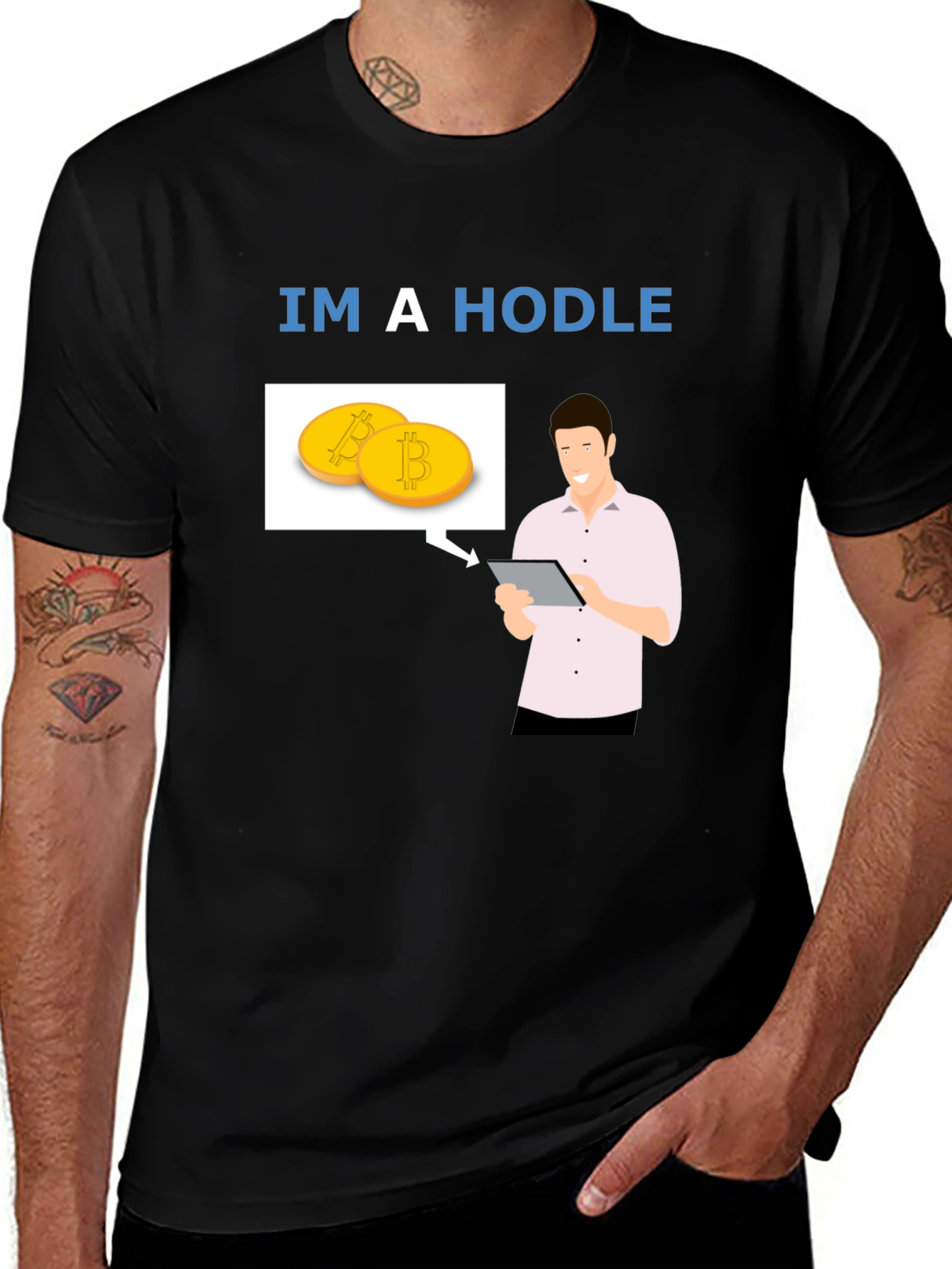 Variant 14 of I'm a HODLer Bitcoin Crypto Black T-Shirt