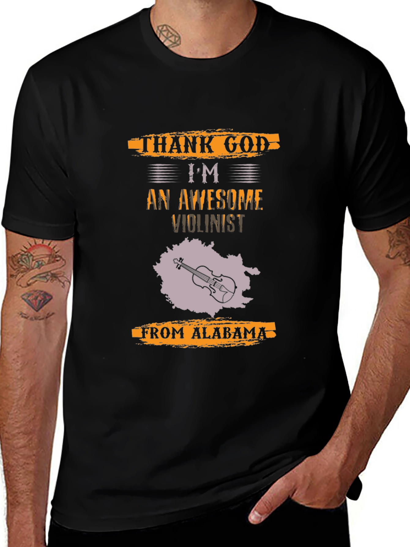 Variant 19 of Awesome Violinist from Alabama Graphic T-Shirt