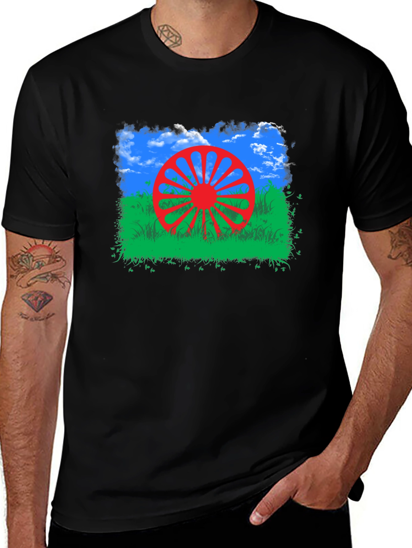 Romani Flag T-Shirt - Roma People Design
