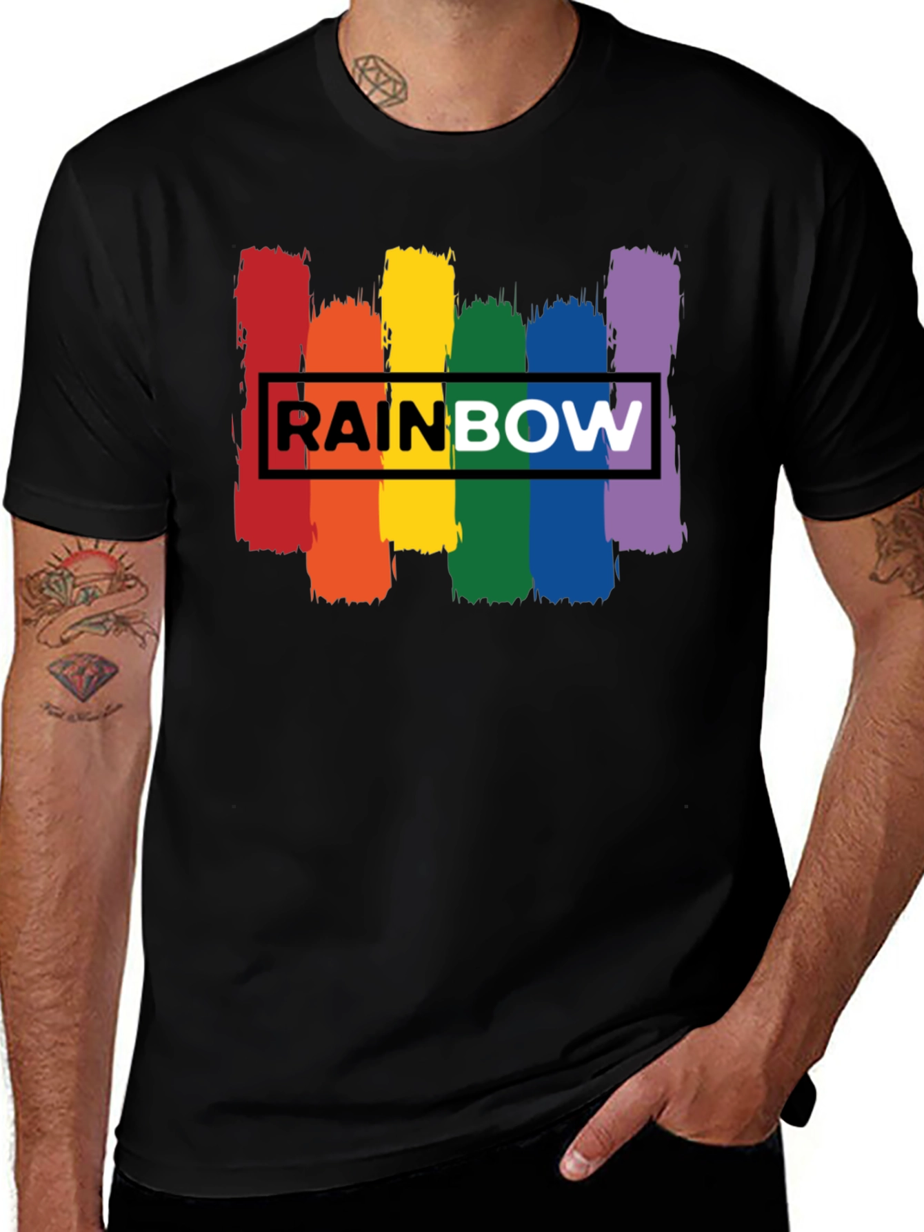 Variant 29 of Rainbow Stripes T-Shirt - Pride Celebration Tee