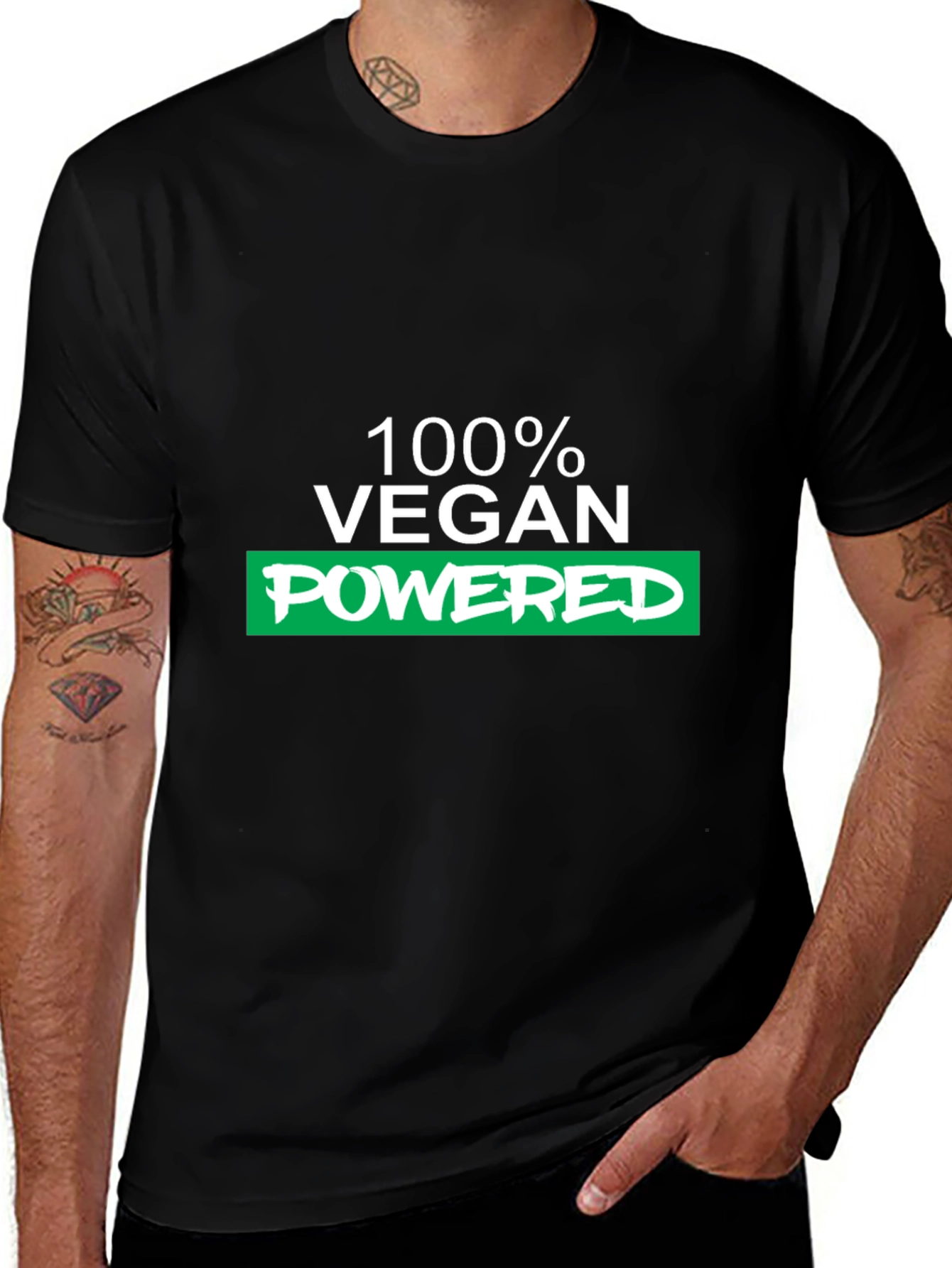 Variant 21 of Vegan Powered Graphic Tee - Black