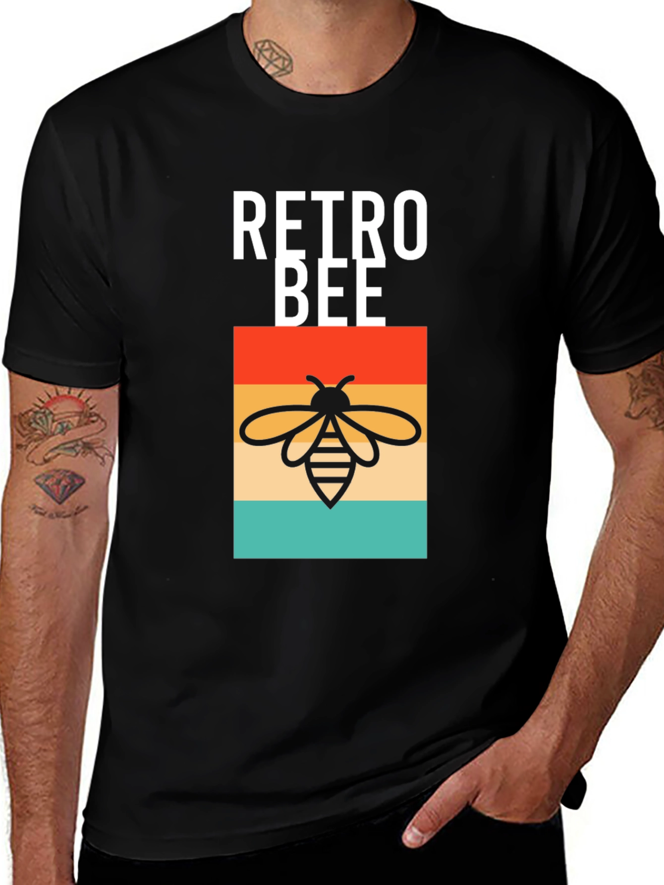 Variant 22 of Retro Bee Graphic T-Shirt - Trendy Style