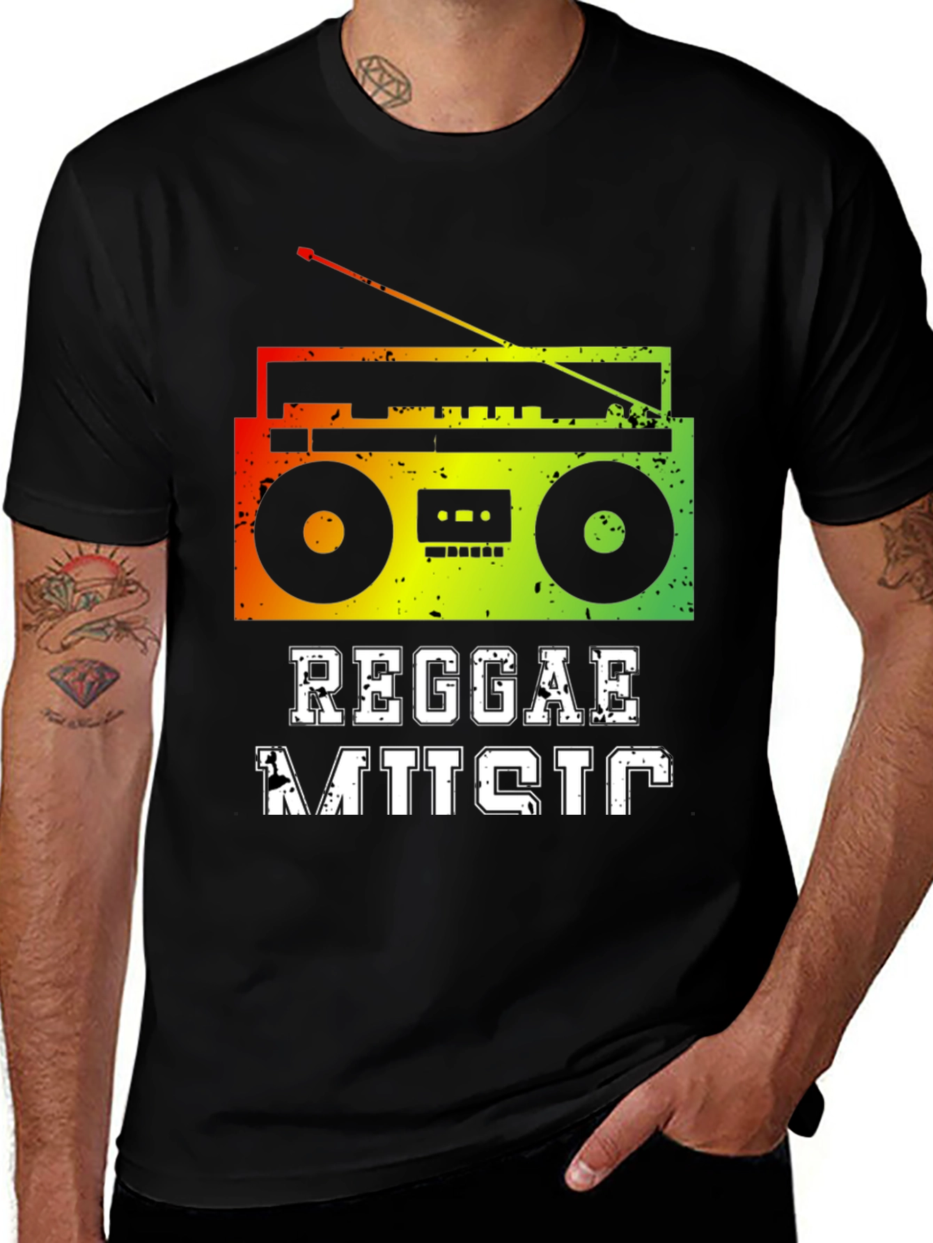 Variant 18 of Reggae Music Retro Radio T-Shirt