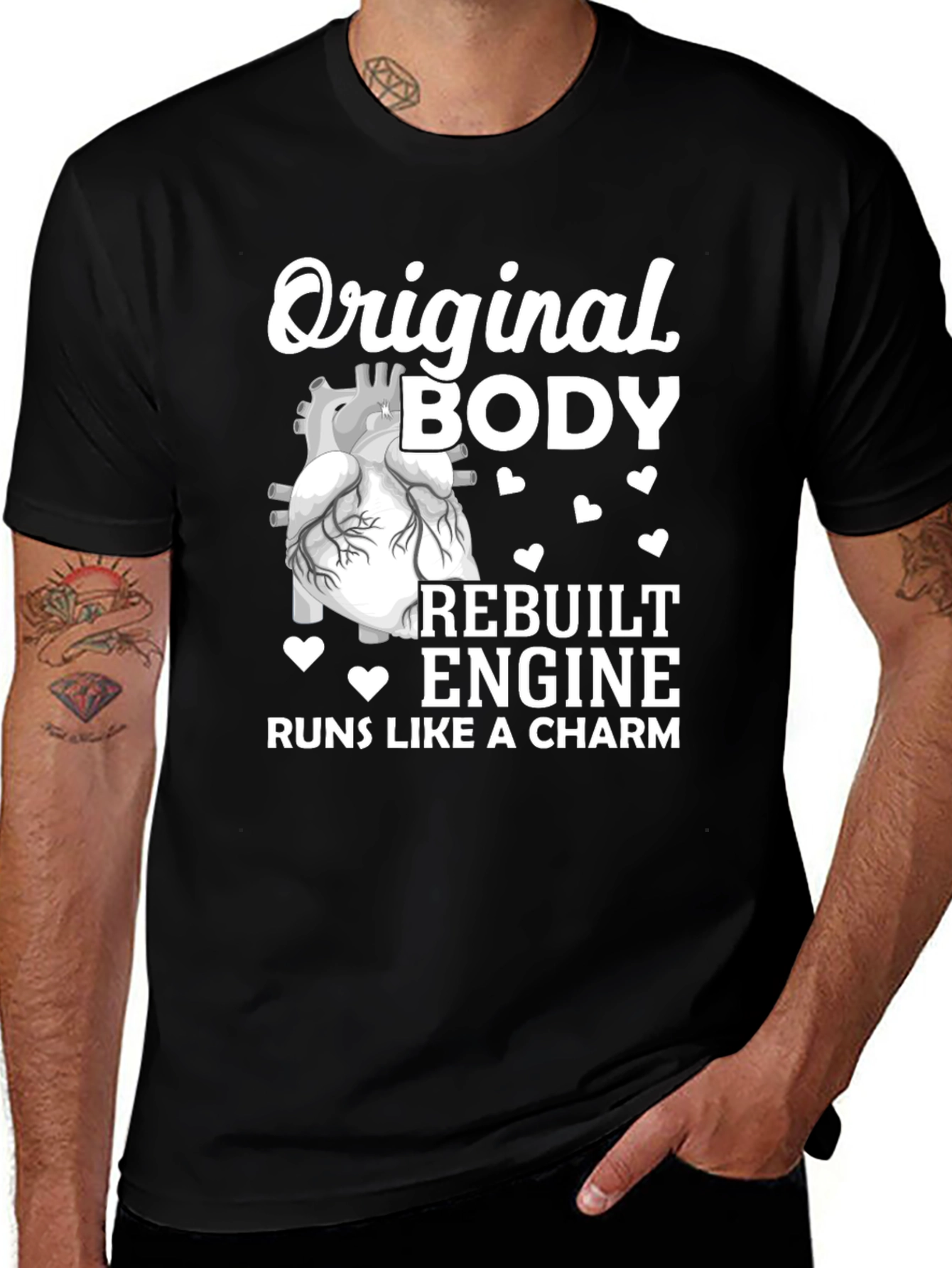 Variant 29 of Original Body Rebuilt Engine Graphic T-Shirt