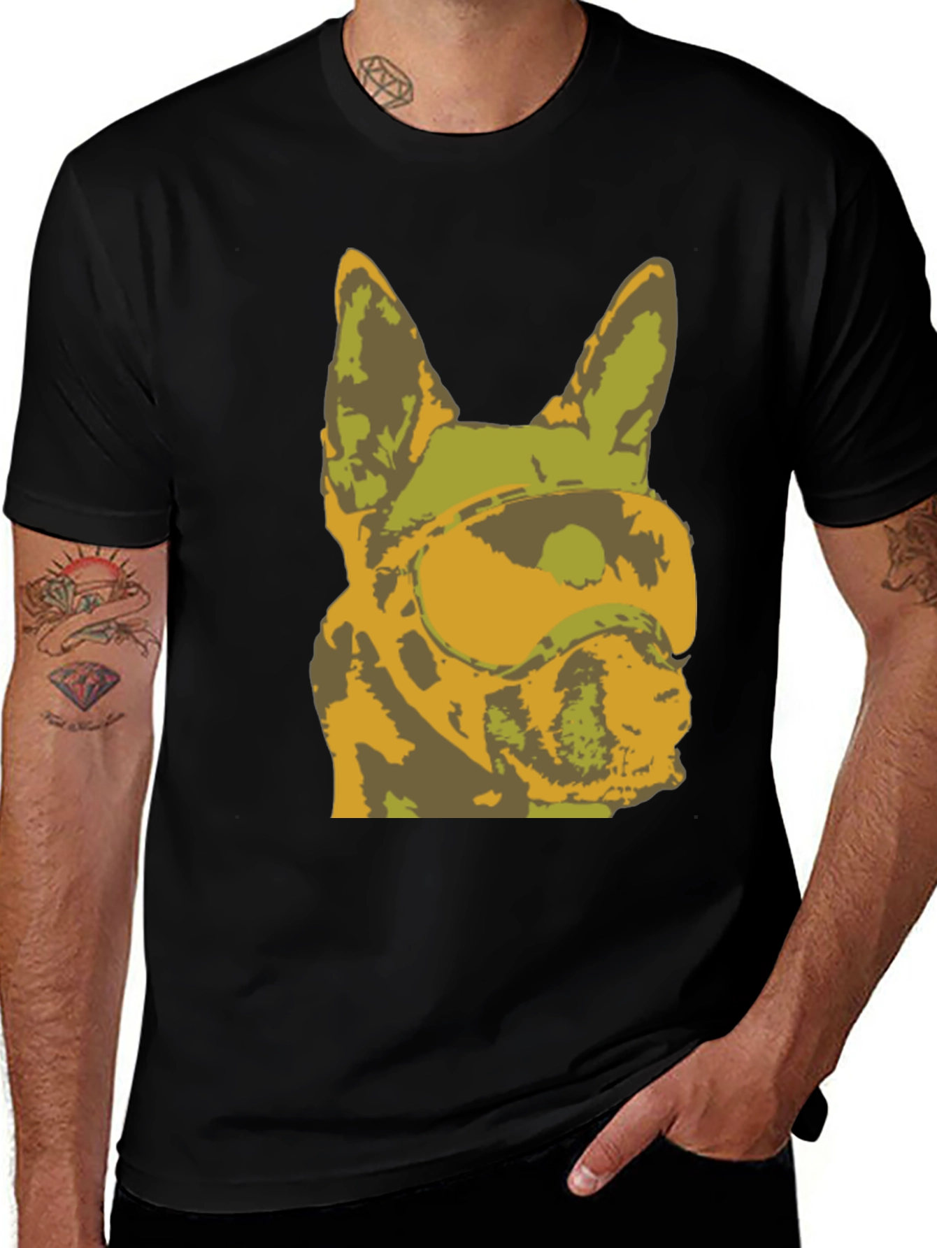 Variant 7 of Dog Graphic Tee - Unique Bulldog Design