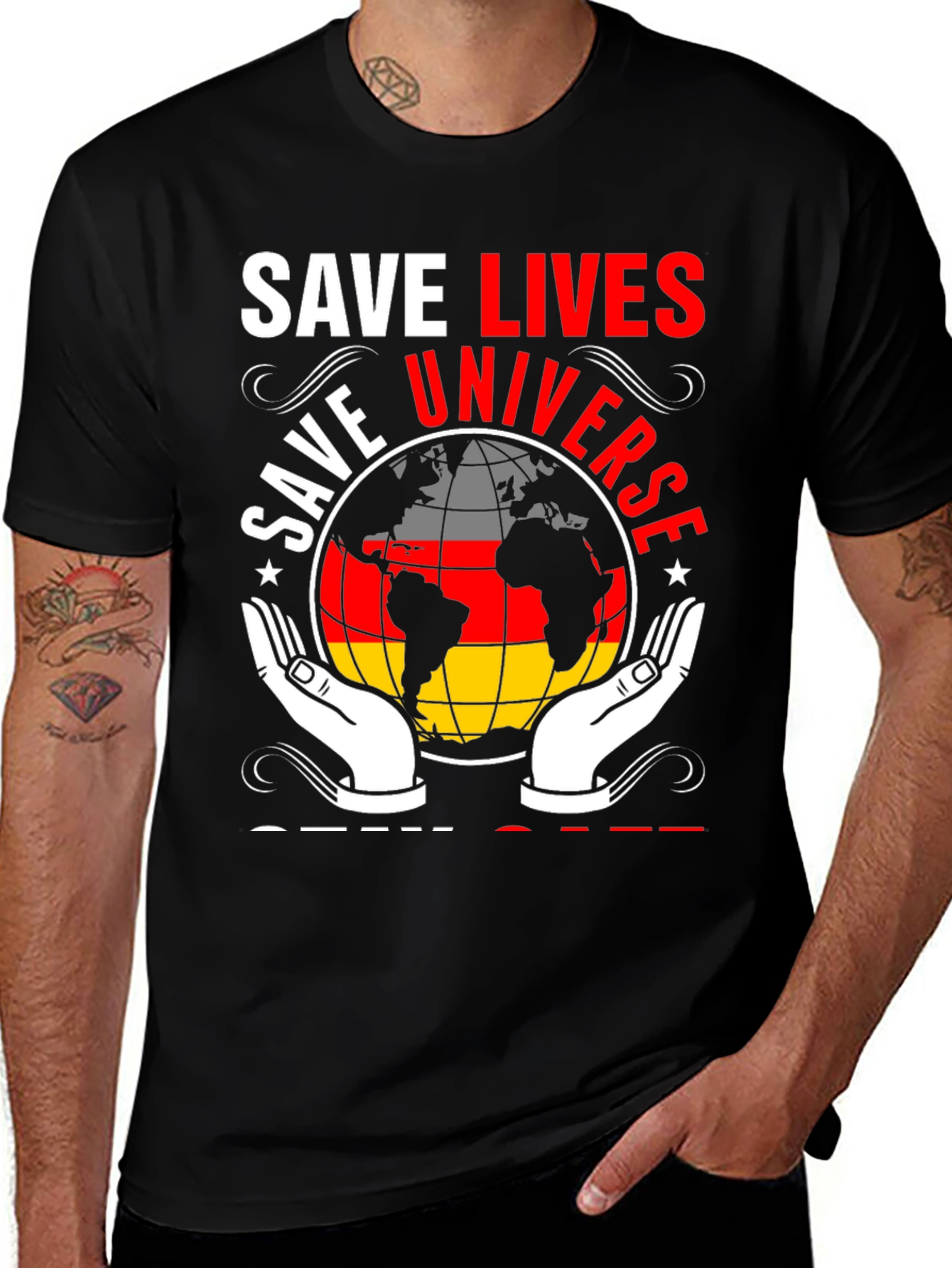 Variant 28 of Save Universe Globe Graphic Tee