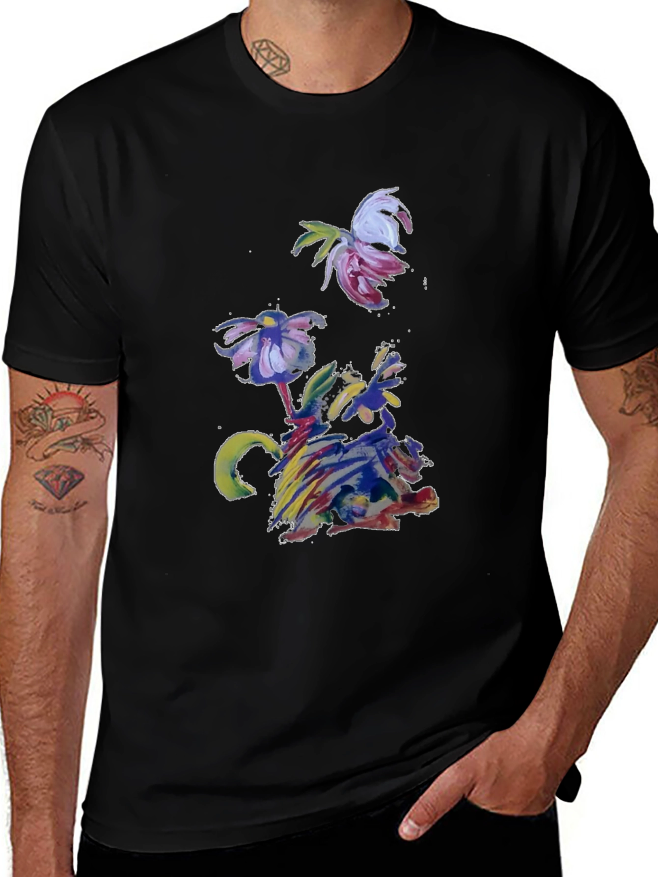 Variant 15 of Abstract Floral T-Shirt - Artistic Impression