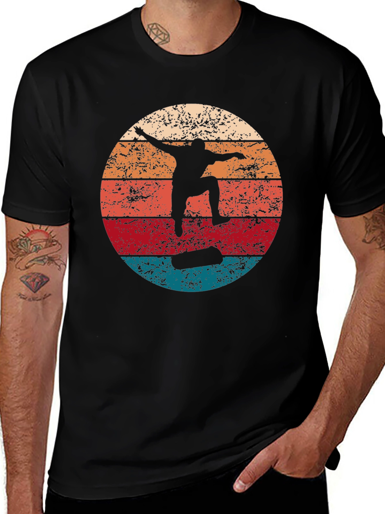 Variant 27 of Vintage Skateboarder Graphic Tee - Retro Style