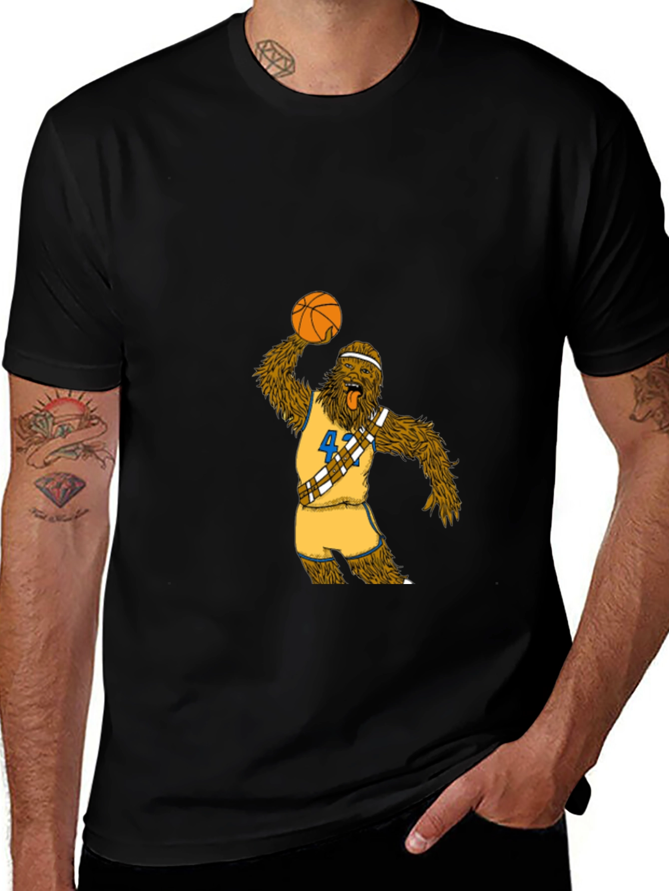 Wookiee Basketball T-Shirt - Funny Sports Tee