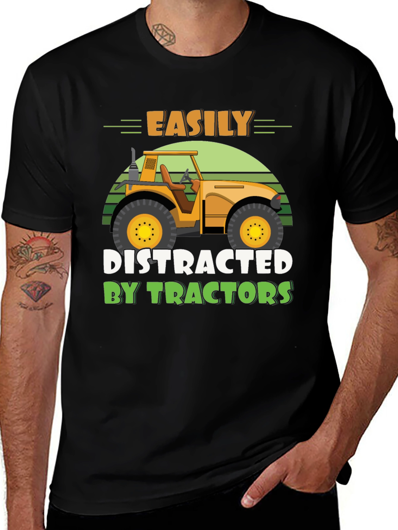 Variant 10 of Easily Distracted by Tractors Tee