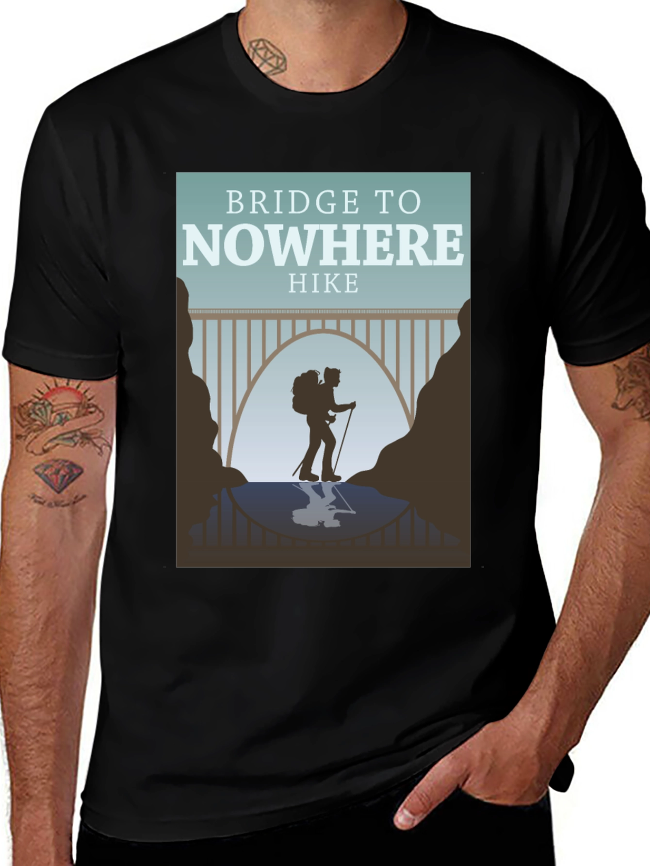 Variant 5 of Bridge to Nowhere Hike T-Shirt - Adventure Apparel